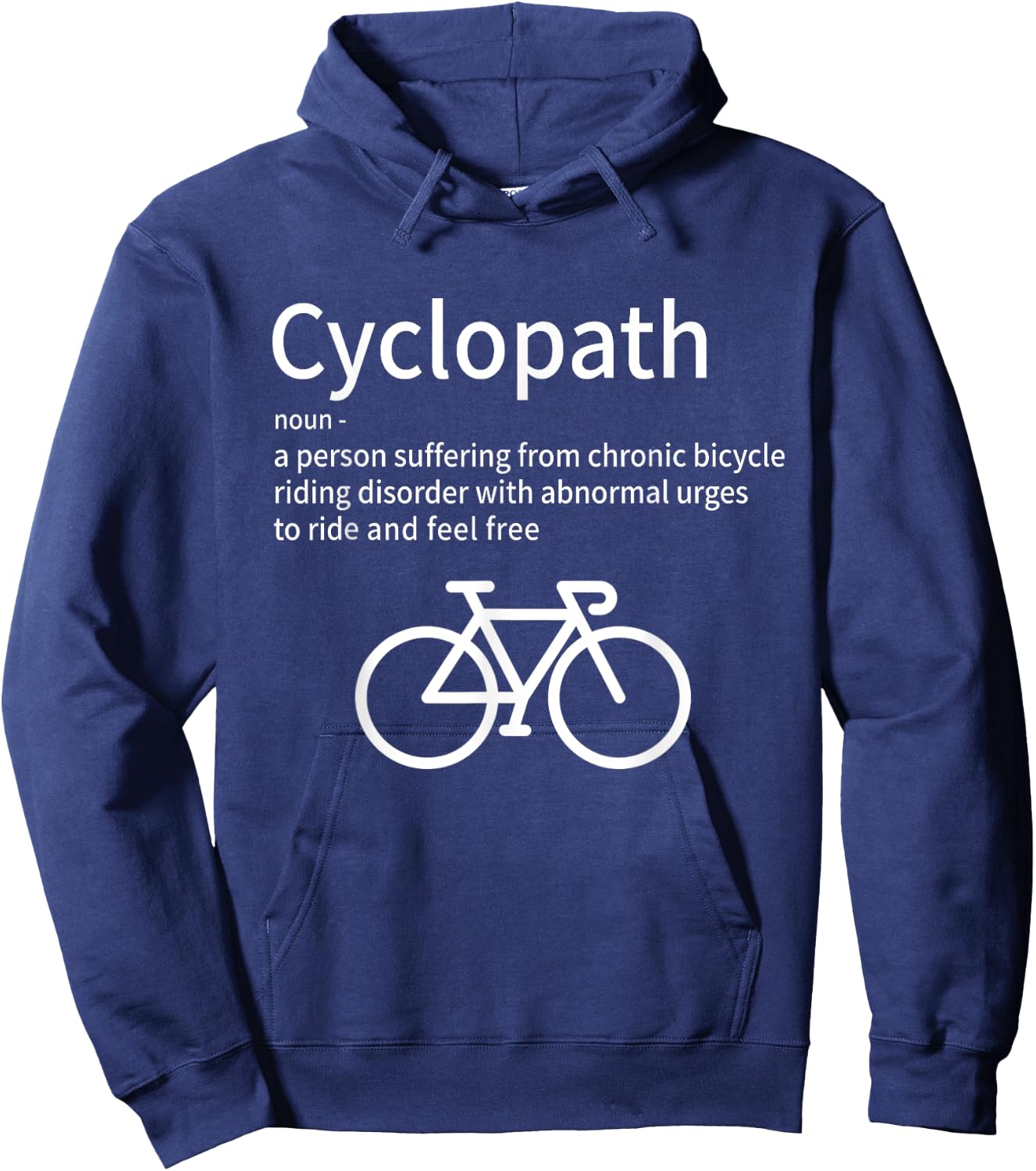 Cyclopath Funny Cycling for Cyclists and Bike Riders Hoodie - Hoodie | Navy