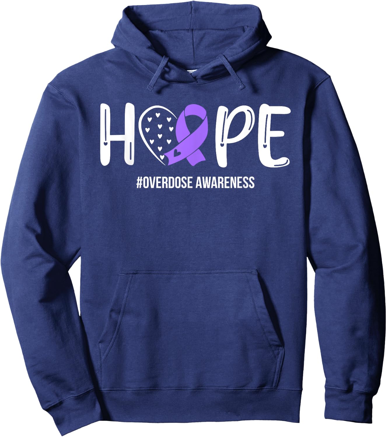 Overdose Warrior Hope Support Squad Overdose Awareness Hoodie - Hoodie | Navy