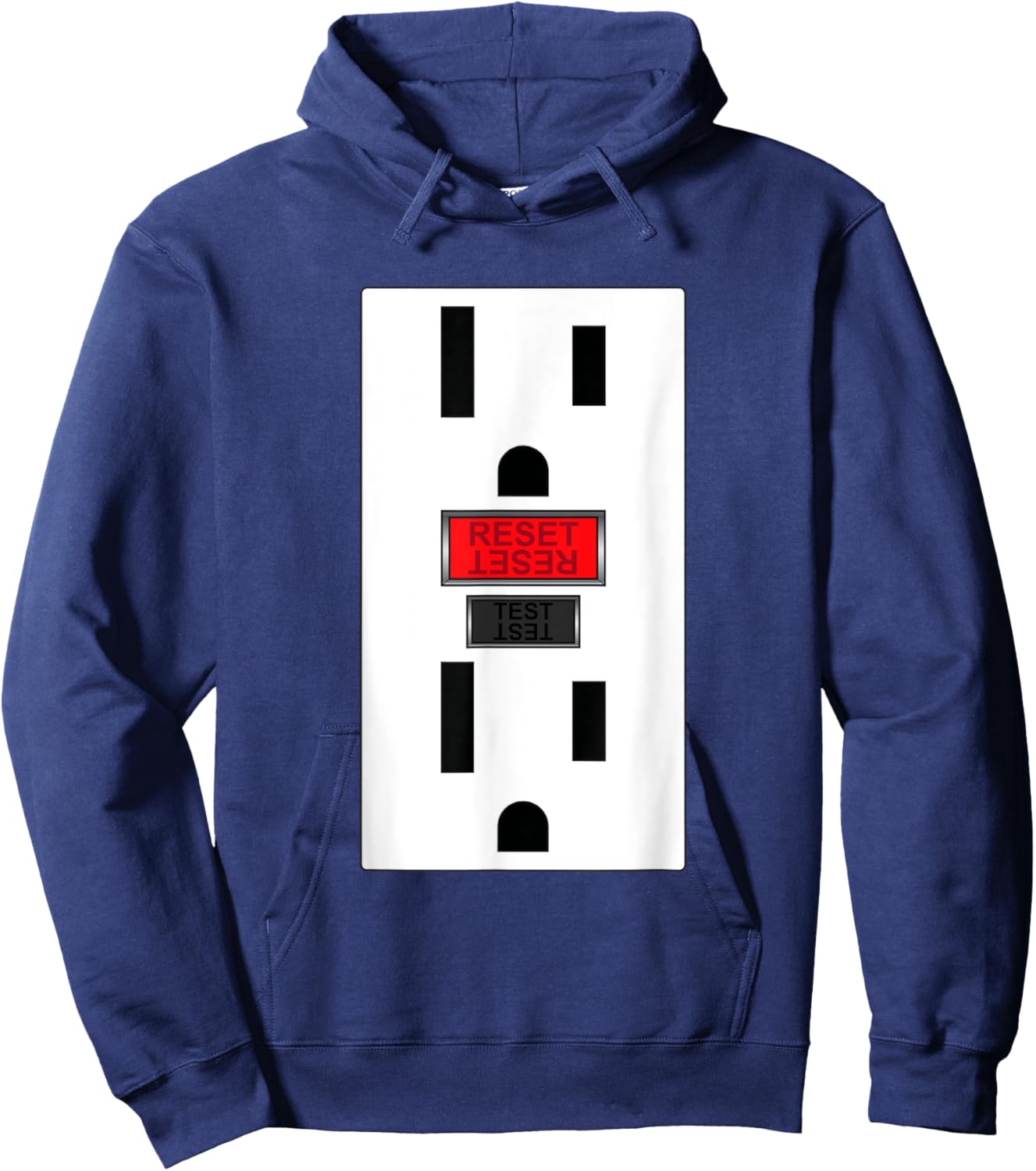 Electrical Outlet Socket Funny Halloween For Couple Hoodie - Hoodie | Navy