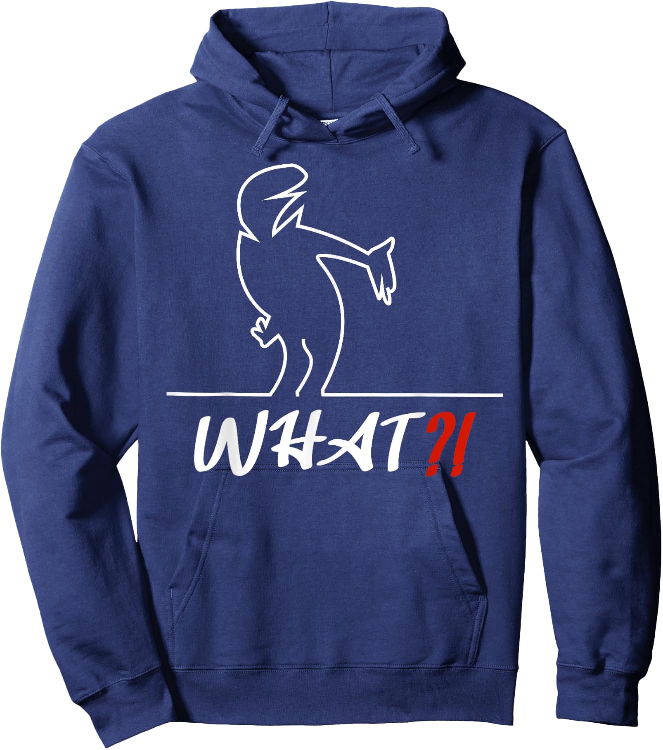 with German Text "Lustiges Mann sags was? - WHAT?!", black Hoodie - Hoodie | Navy
