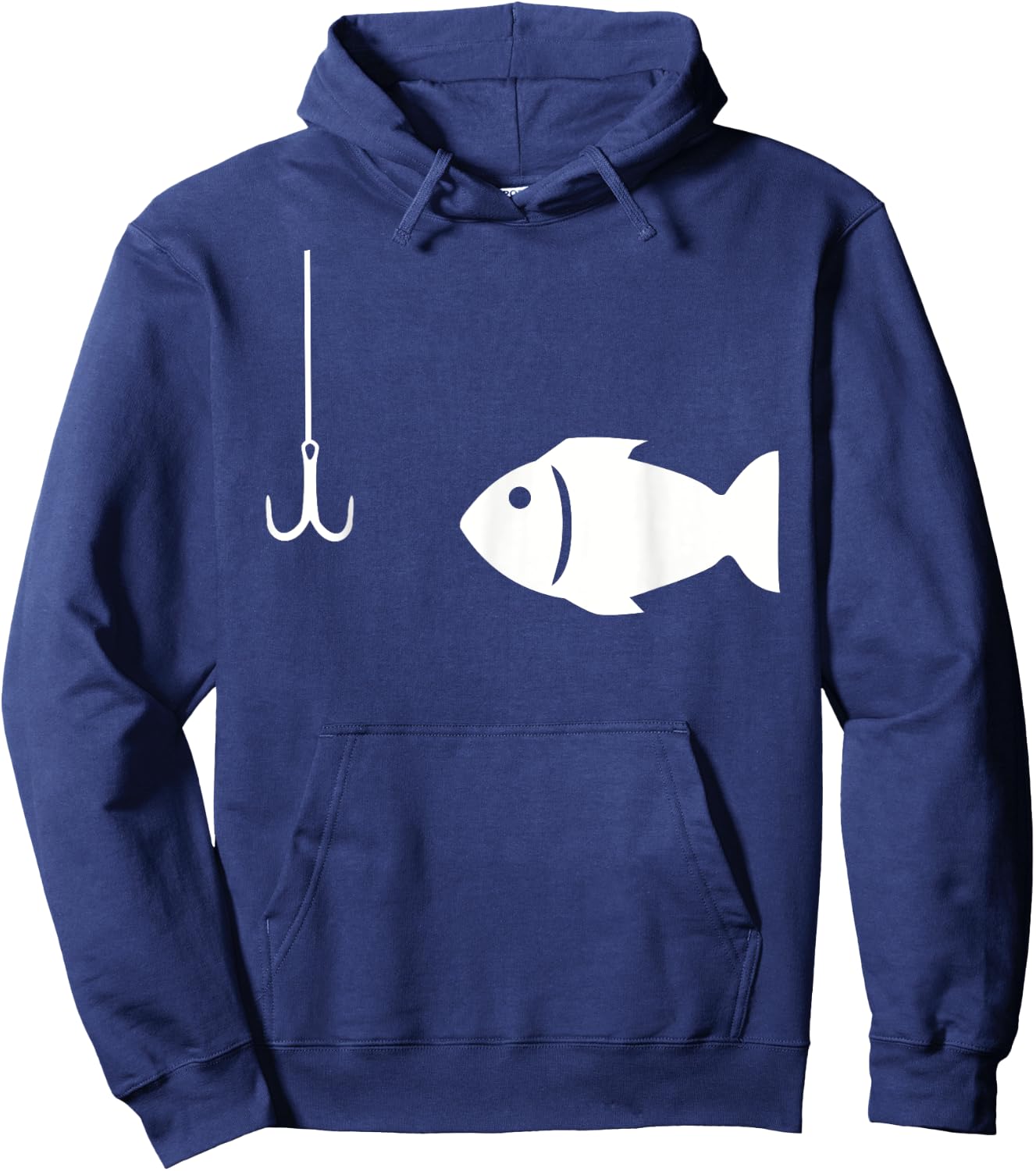 Fish and hook Hoodie - Hoodie | Navy