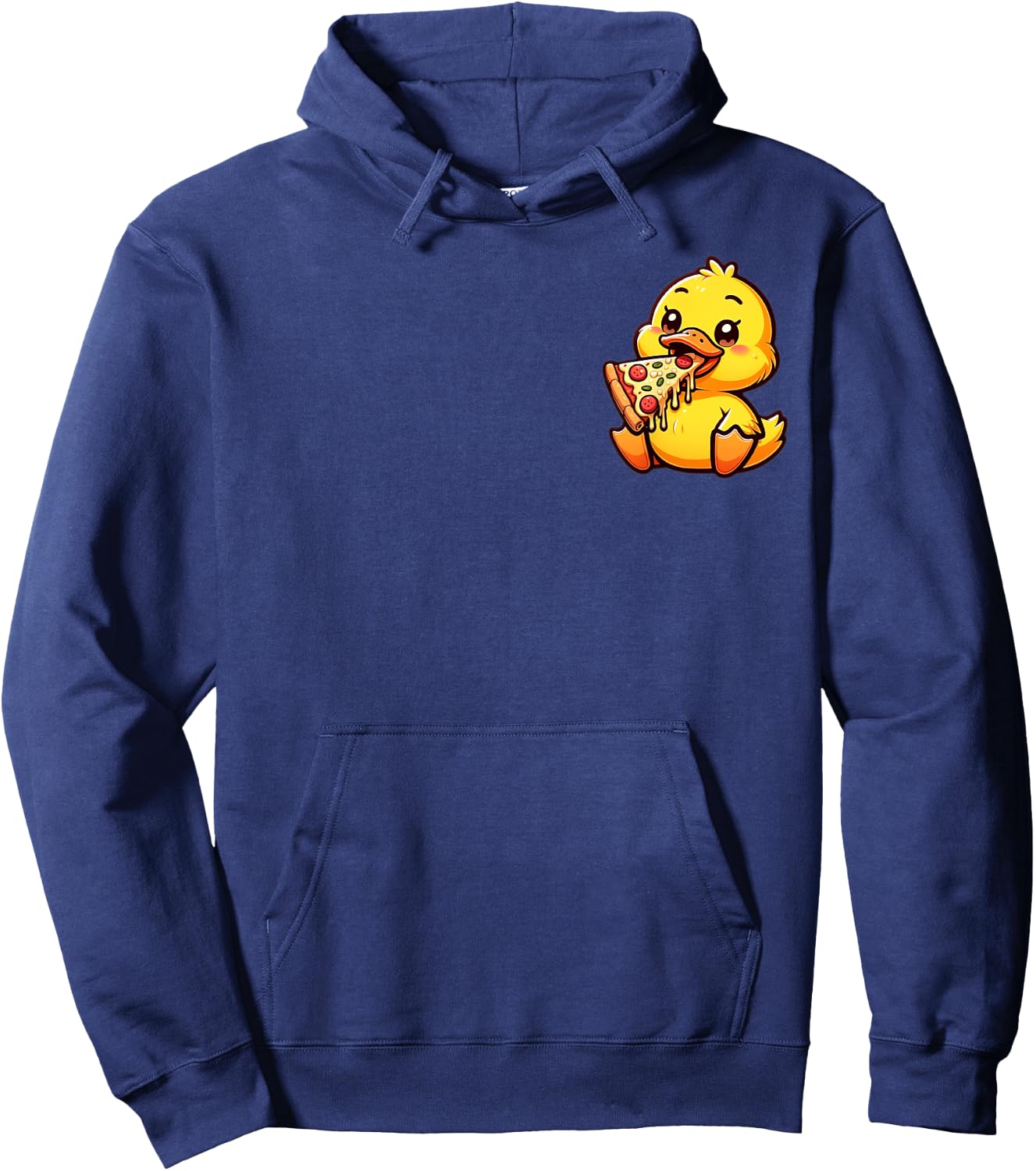 Entchen Pizza Design | Süße Ente mit Pizza Hoodie - Hoodie | Navy