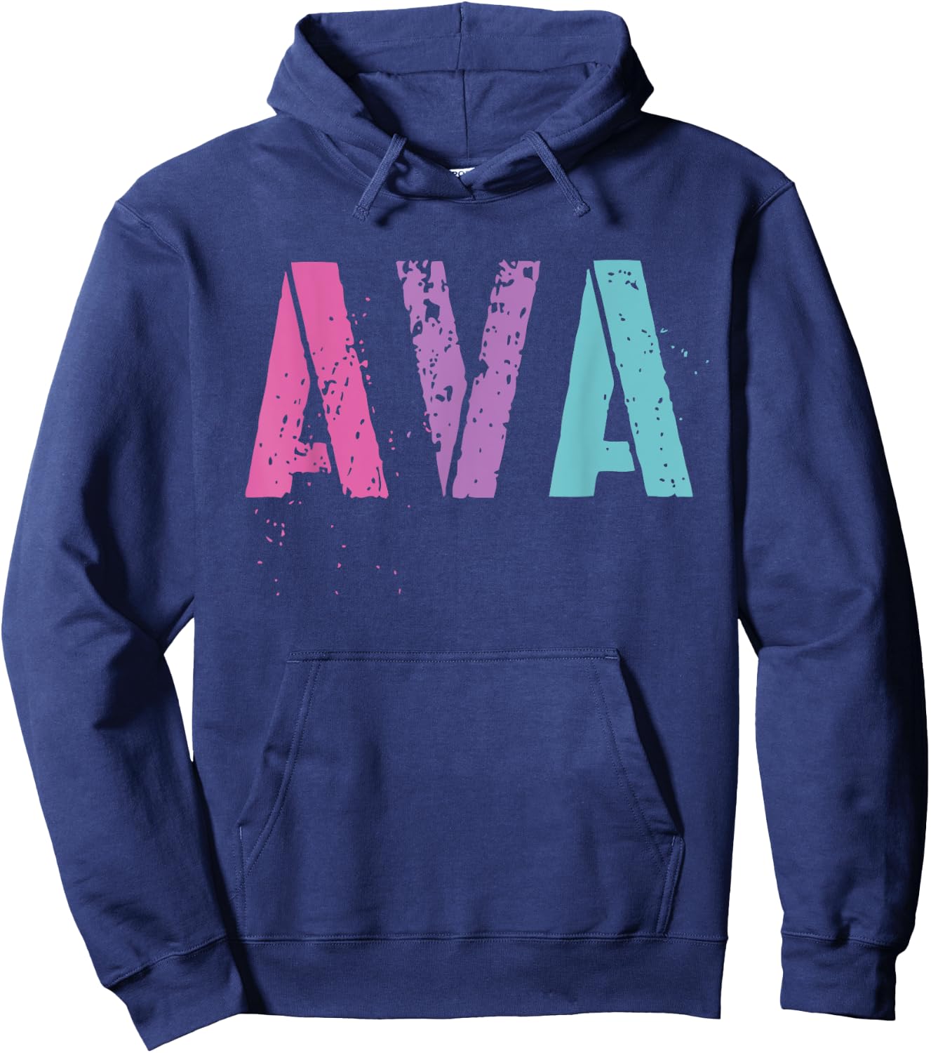 Vintage First Name AVA Girl Rock Star Sister Mom Av Birthday Hoodie - Hoodie | Navy