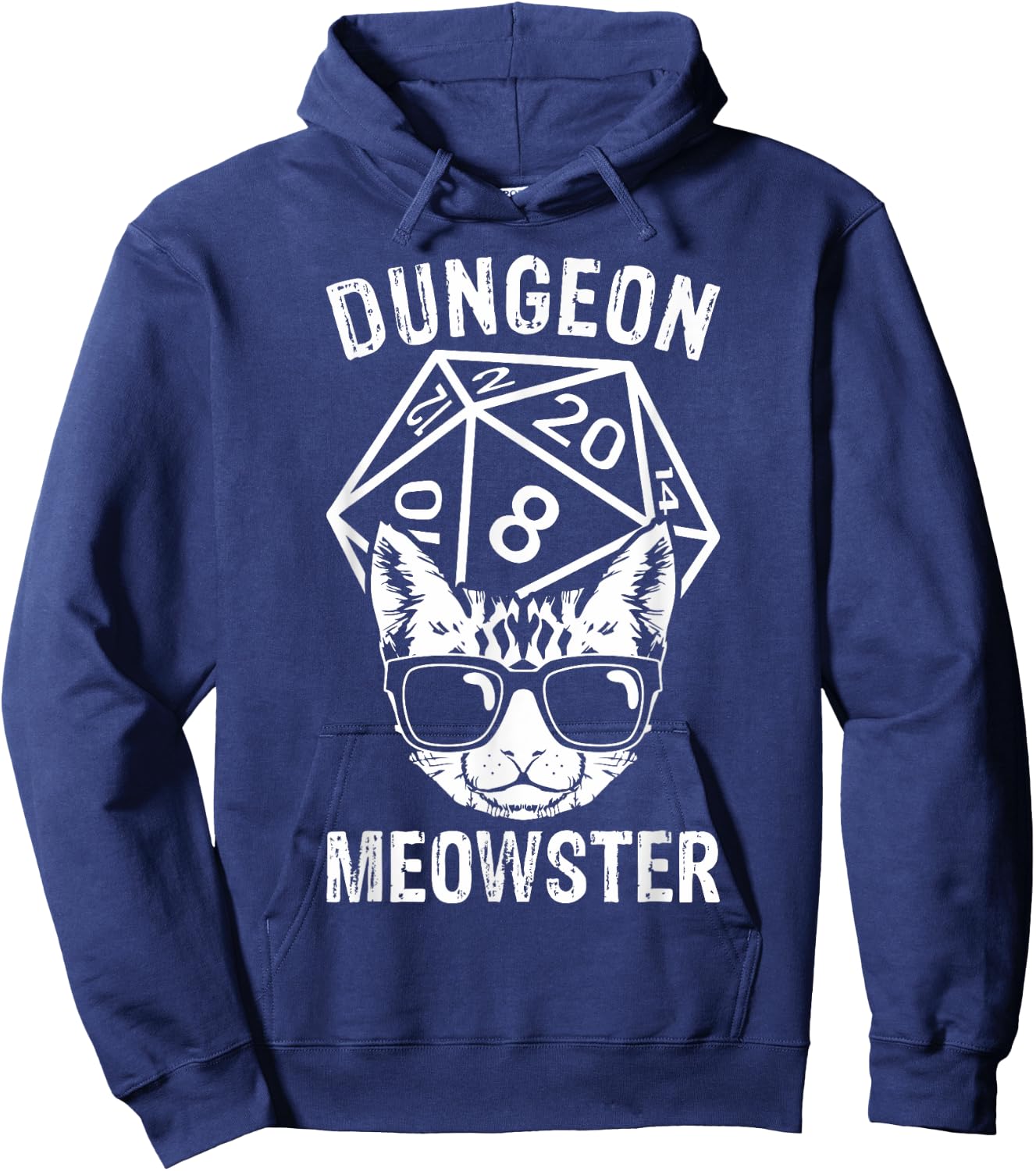 Dungeon Meowster Funny Cat Game Lover Women Girls Kids Hoodie - Hoodie | Navy