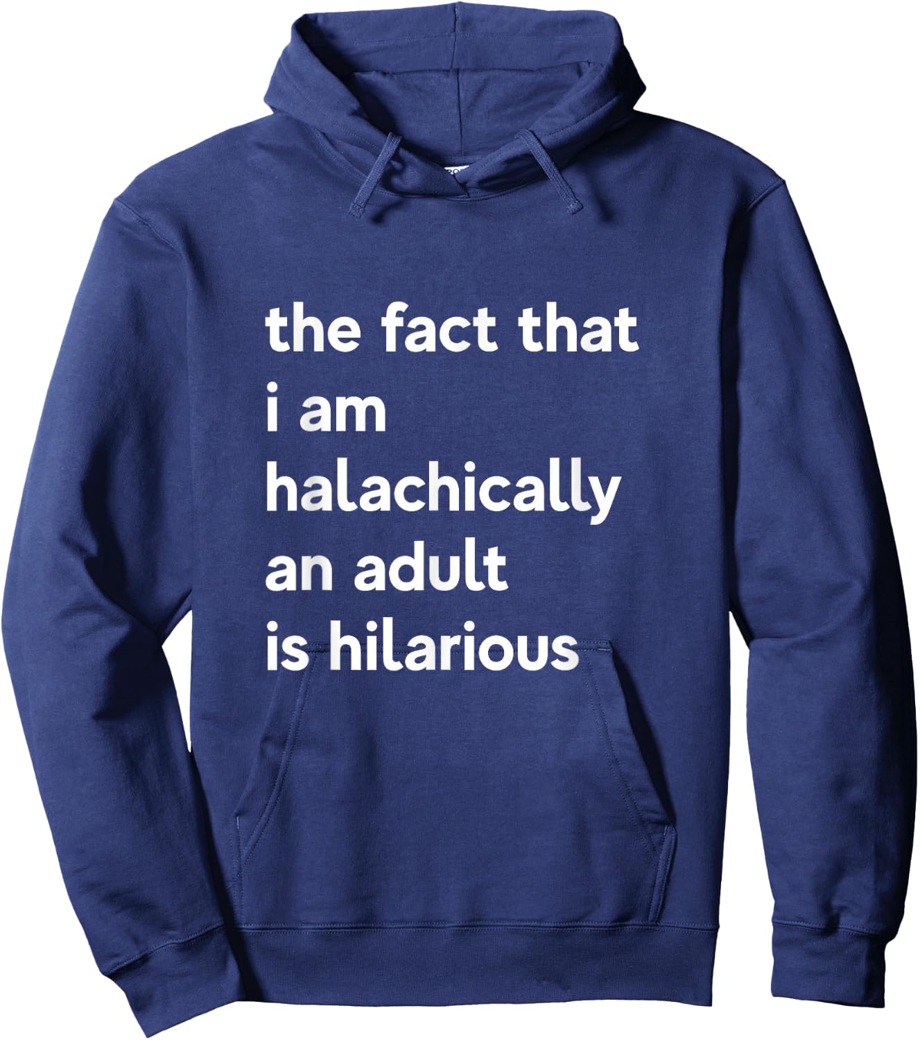 13th Birthday I'm halachically An Adult Jewish Bar Mitzvah Hoodie - Hoodie | Navy