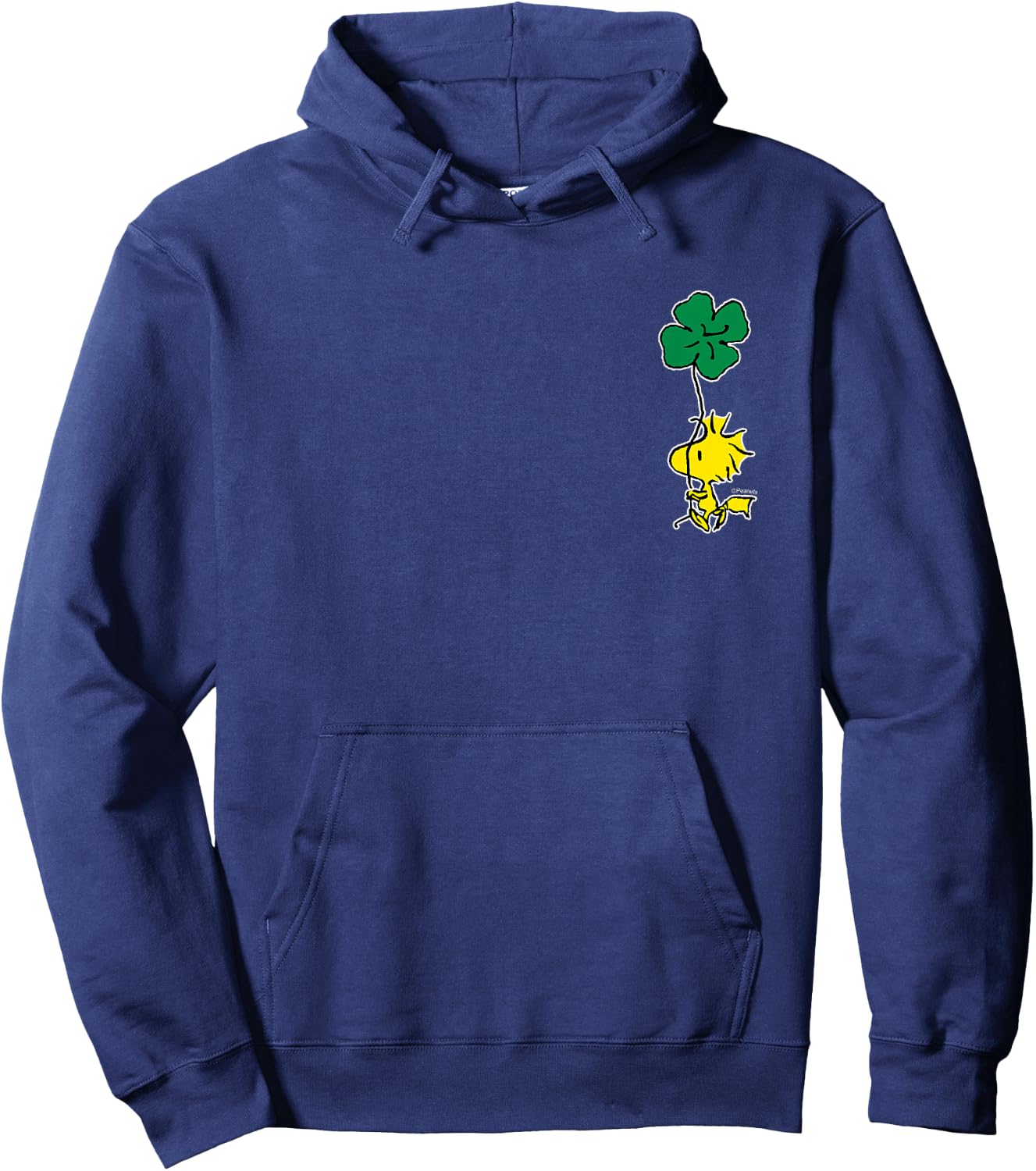 Peanuts - St. Patricks Day Woodstock Lucky Clover , blue Hoodie - Hoodie | Navy