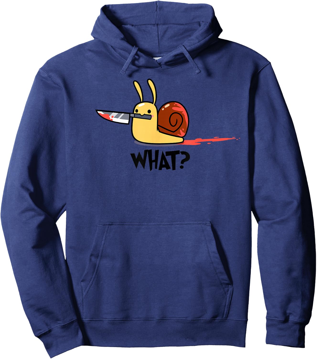 Snail With Knife Funny Hoodie - Hoodie | Navy