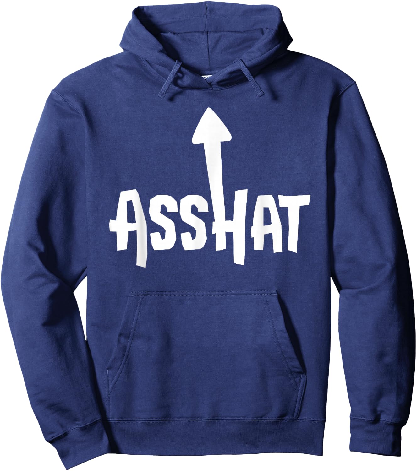 Asshat T Shirt | Self Deprecating Ass Hat Arrow Up Hoodie - Hoodie | Navy