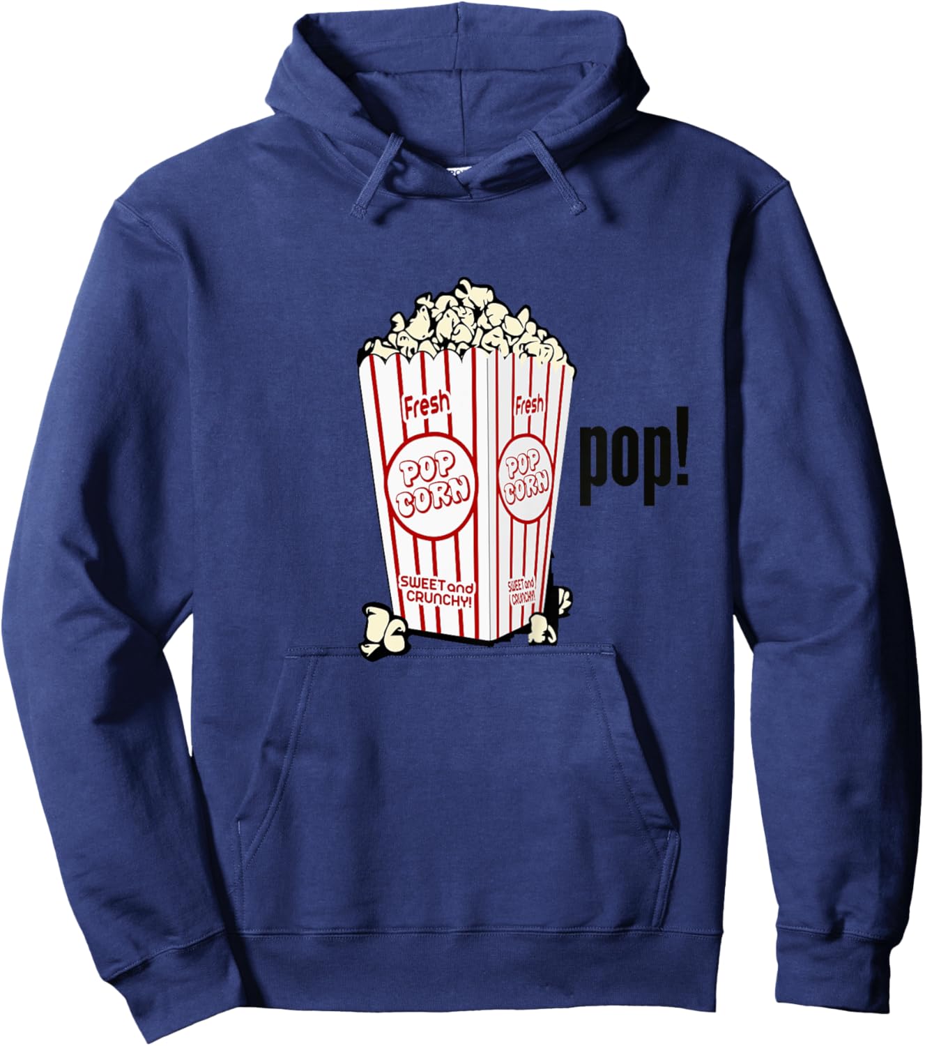 Movie Popcorn Pop Boys Girls Youth Children Bucket Hoodie - Hoodie | Navy