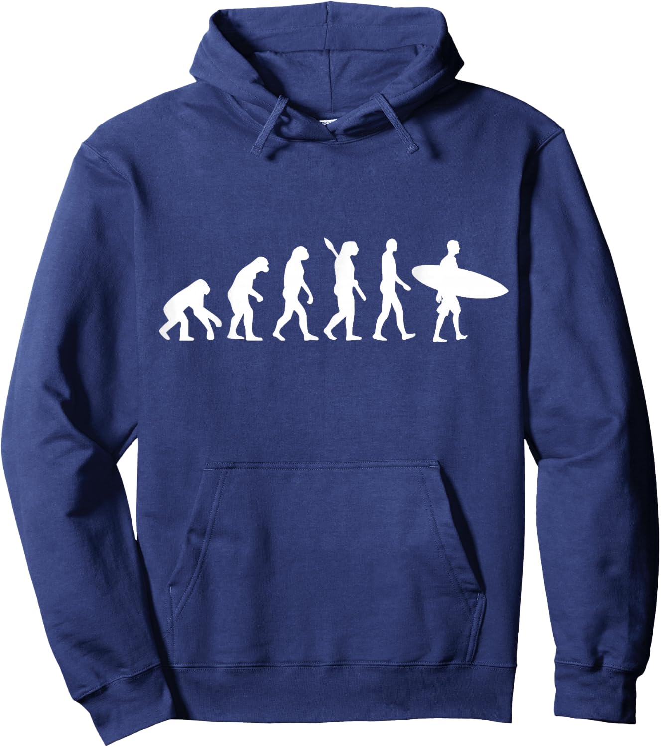Surfer Evolution Surfboard Surfing Fun Development Retro Hoodie - Hoodie | Navy