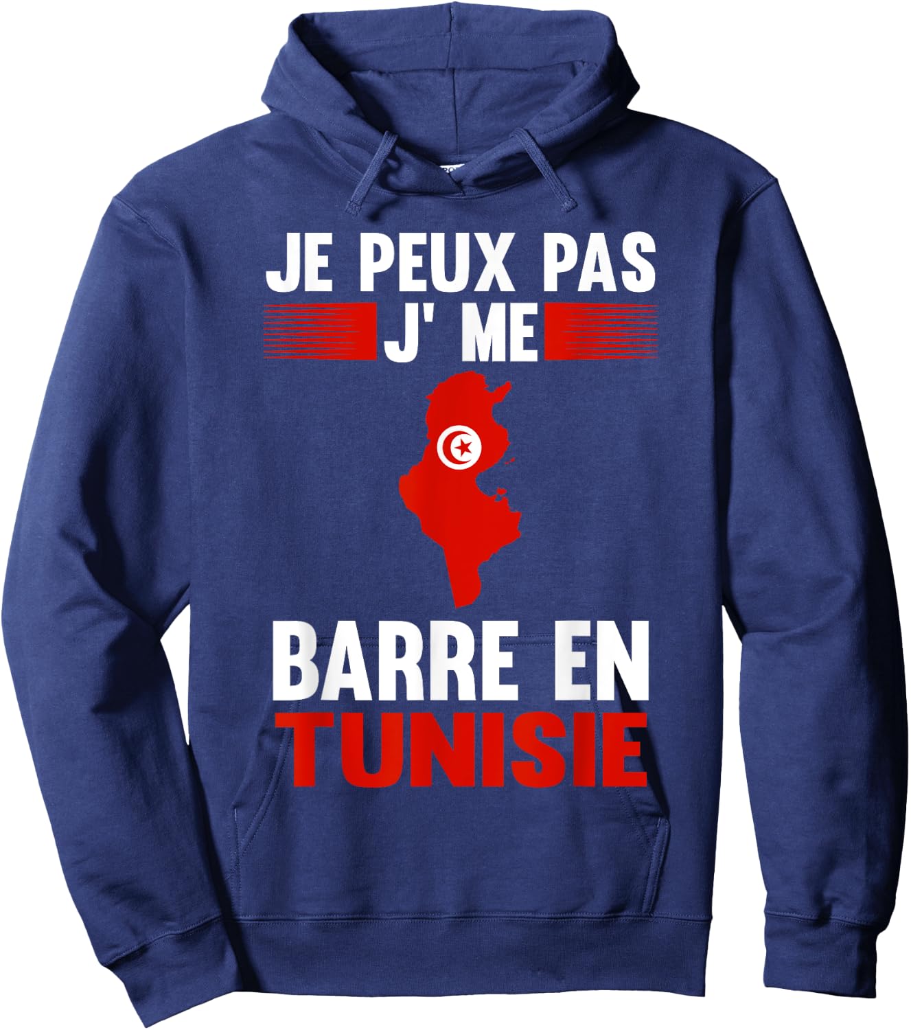 Je peux pas je me barre en Tunisia Tunisia , Black, S Hoodie - Hoodie | Navy