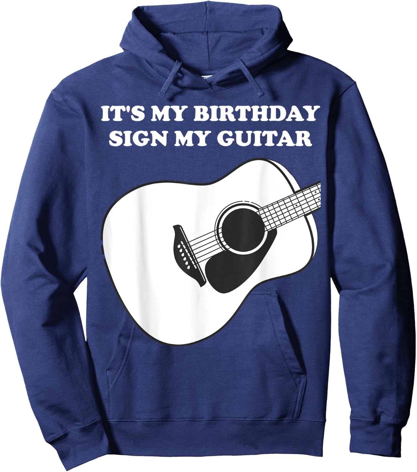 It's My Birthday Please Sign My Guitar Party Birthday Squad Hoodie - Hoodie | Navy