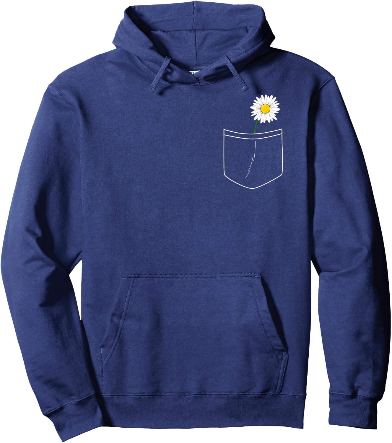 White Daisy Hoodie - Hoodie | Navy