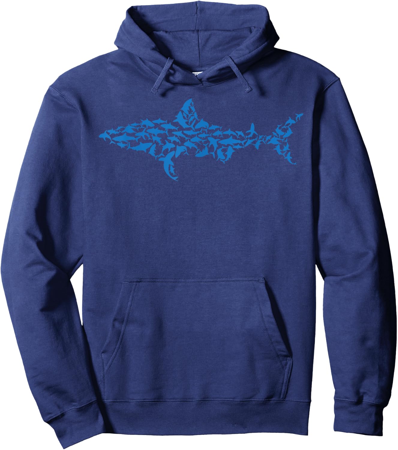 Great White Shark - Sharks Silhouette Shark Fish White Shark Hoodie - Hoodie | Navy