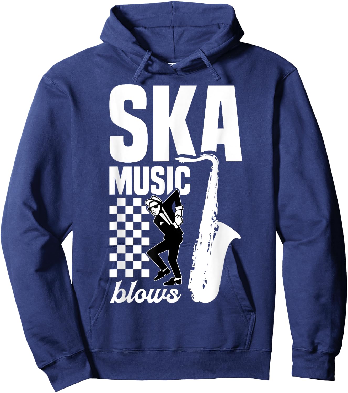 Ska Reggae Music Blows Caribbean Music Fan Ska Musician Hoodie - Hoodie | Navy