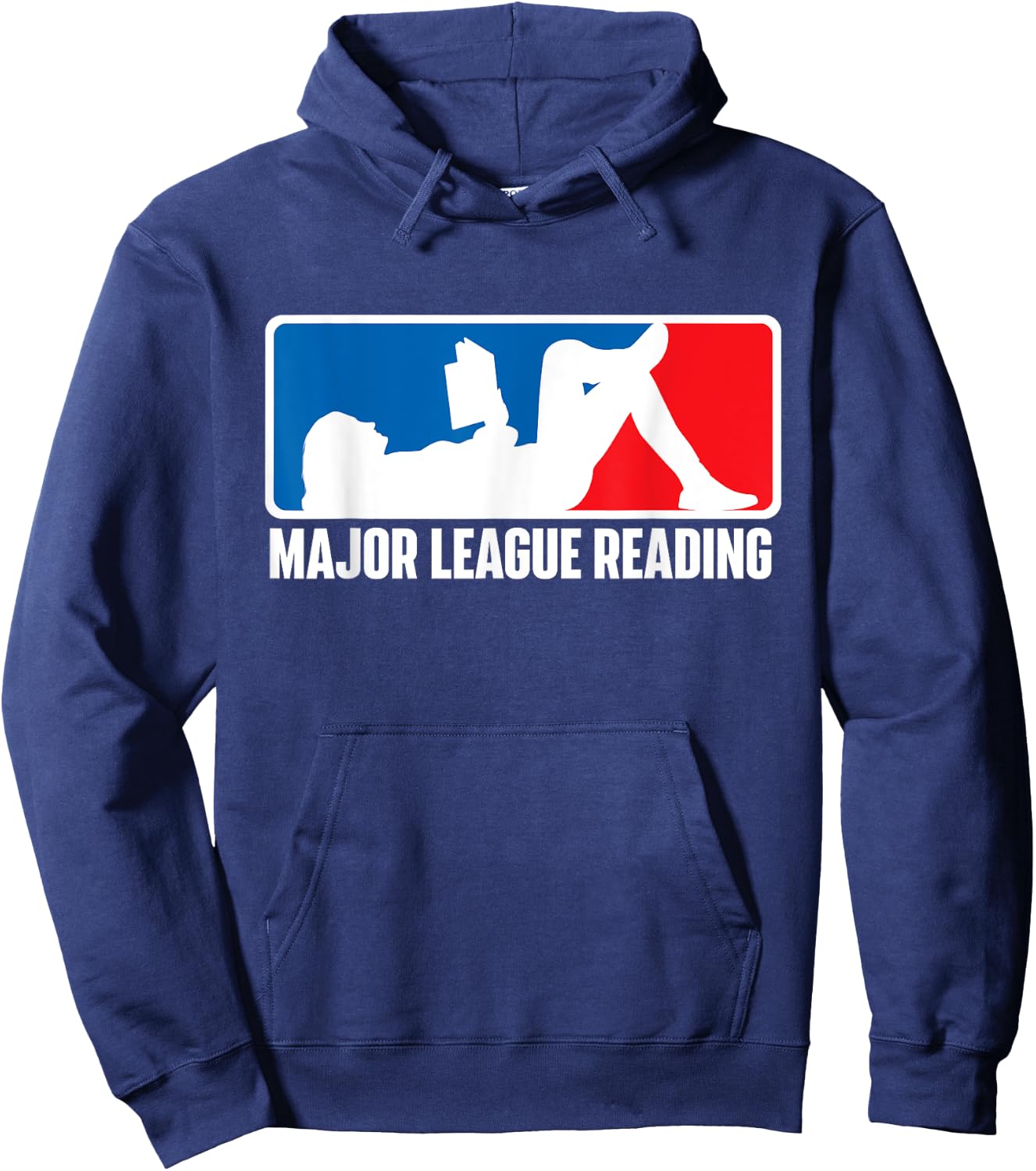 Major League Reading - Book Reader Bookworm Librarian Books Hoodie - Hoodie | Navy