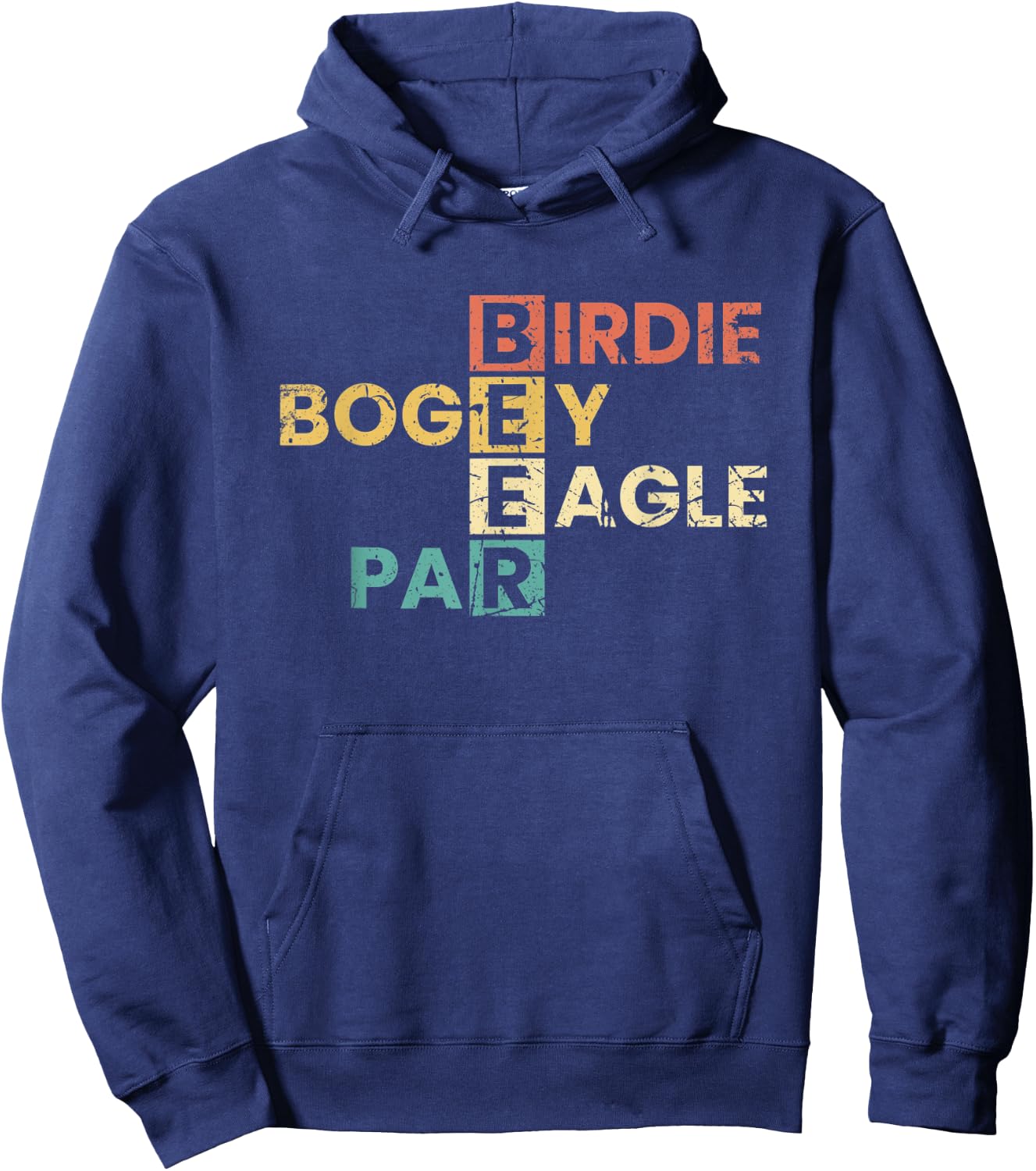 Birdie Bogey Eagle Par Beer Funny Golf Player Golfer Vintage Hoodie - Hoodie | Navy