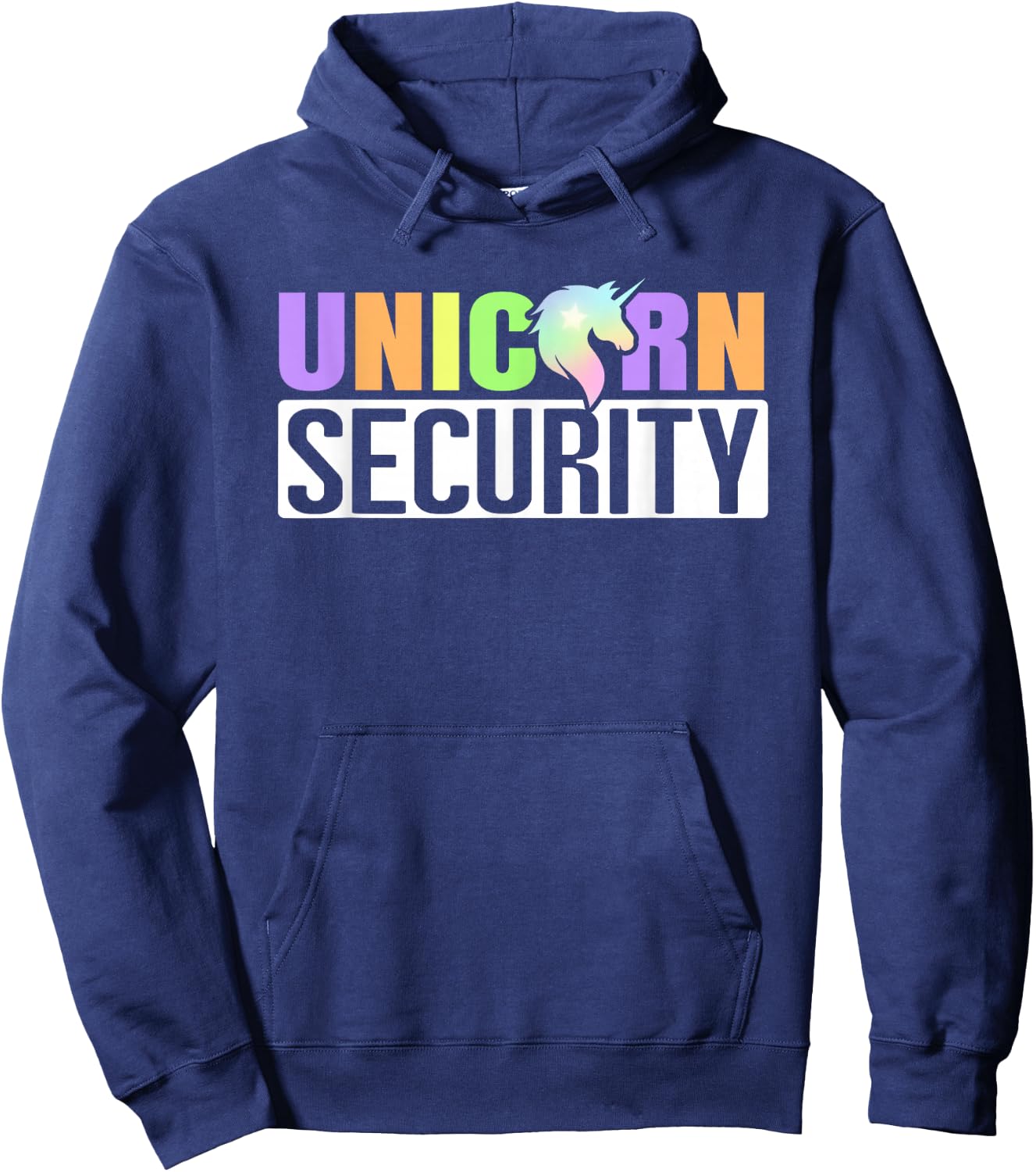 Halloween Easy Quick Parent Mom Dad Unicorn Security Costume Hoodie - Hoodie | Navy