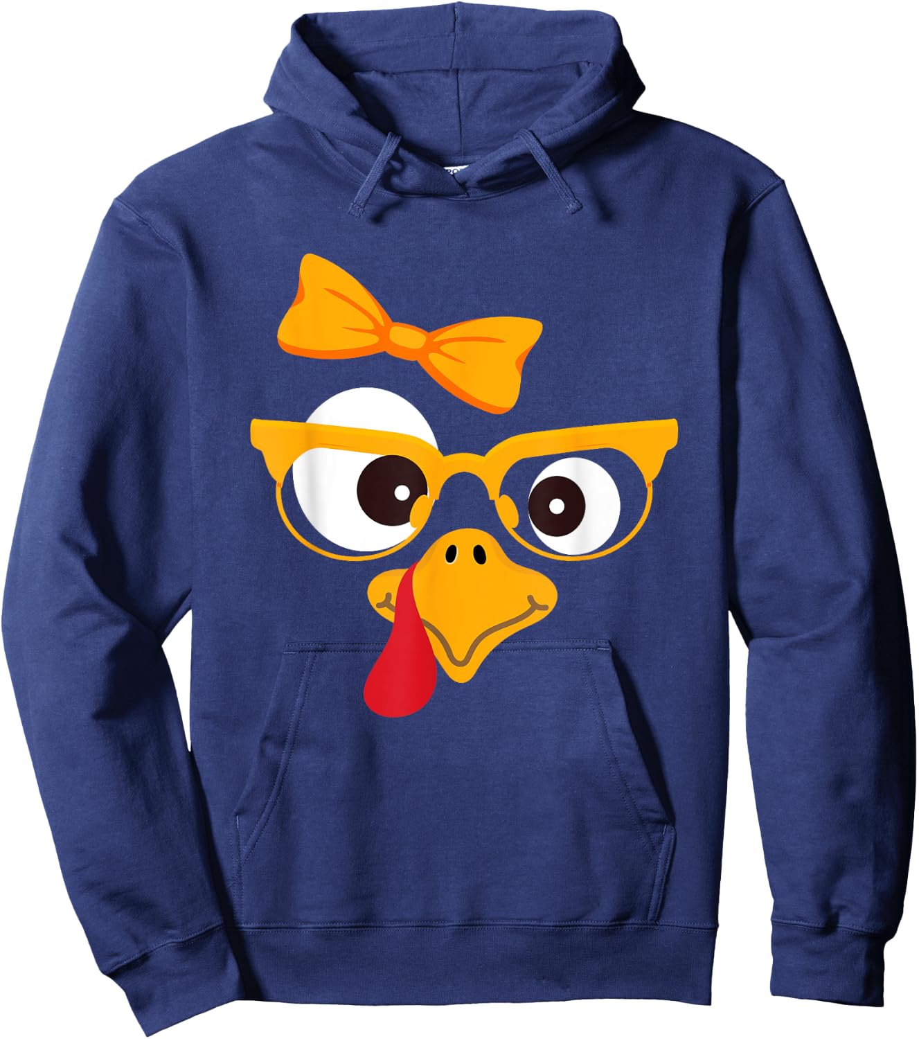 Thanksgiving Turkey Face Matching Family Costume Cute Kids Hoodie - Hoodie | Navy
