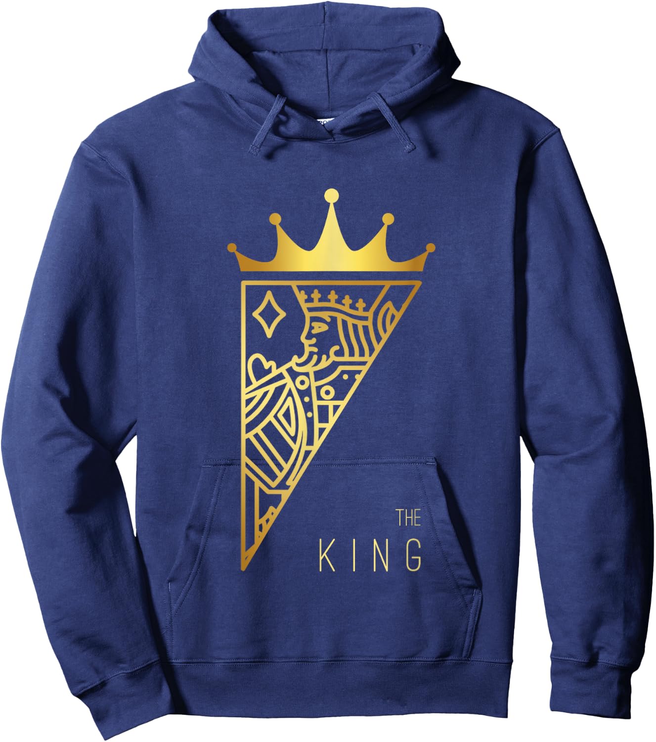 The King Card Funny Cute Couple Lover Gift Hoodie - Hoodie | Navy