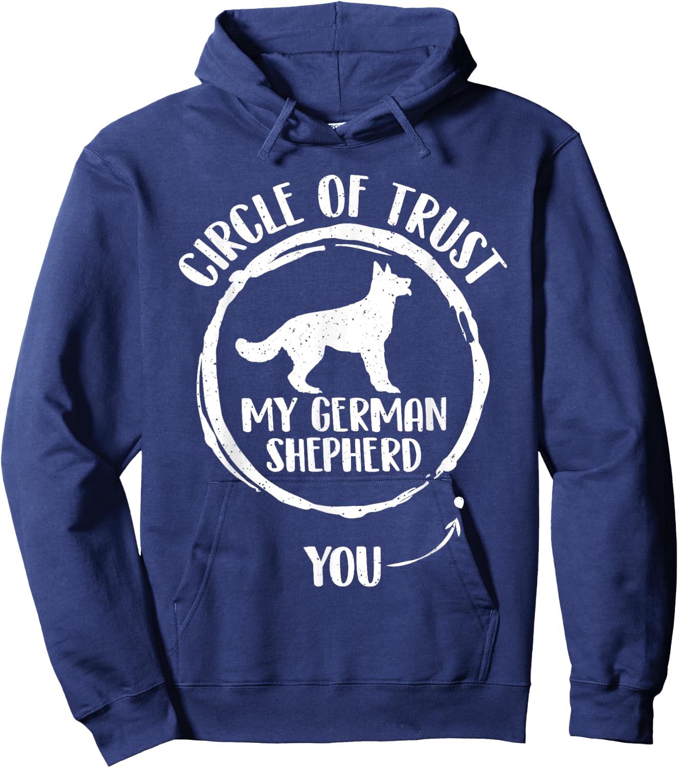 German Shepherd Shop - Circle Of Trust German Shepherd Dog Lover - Black, Small Hoodie - Hoodie | Navy