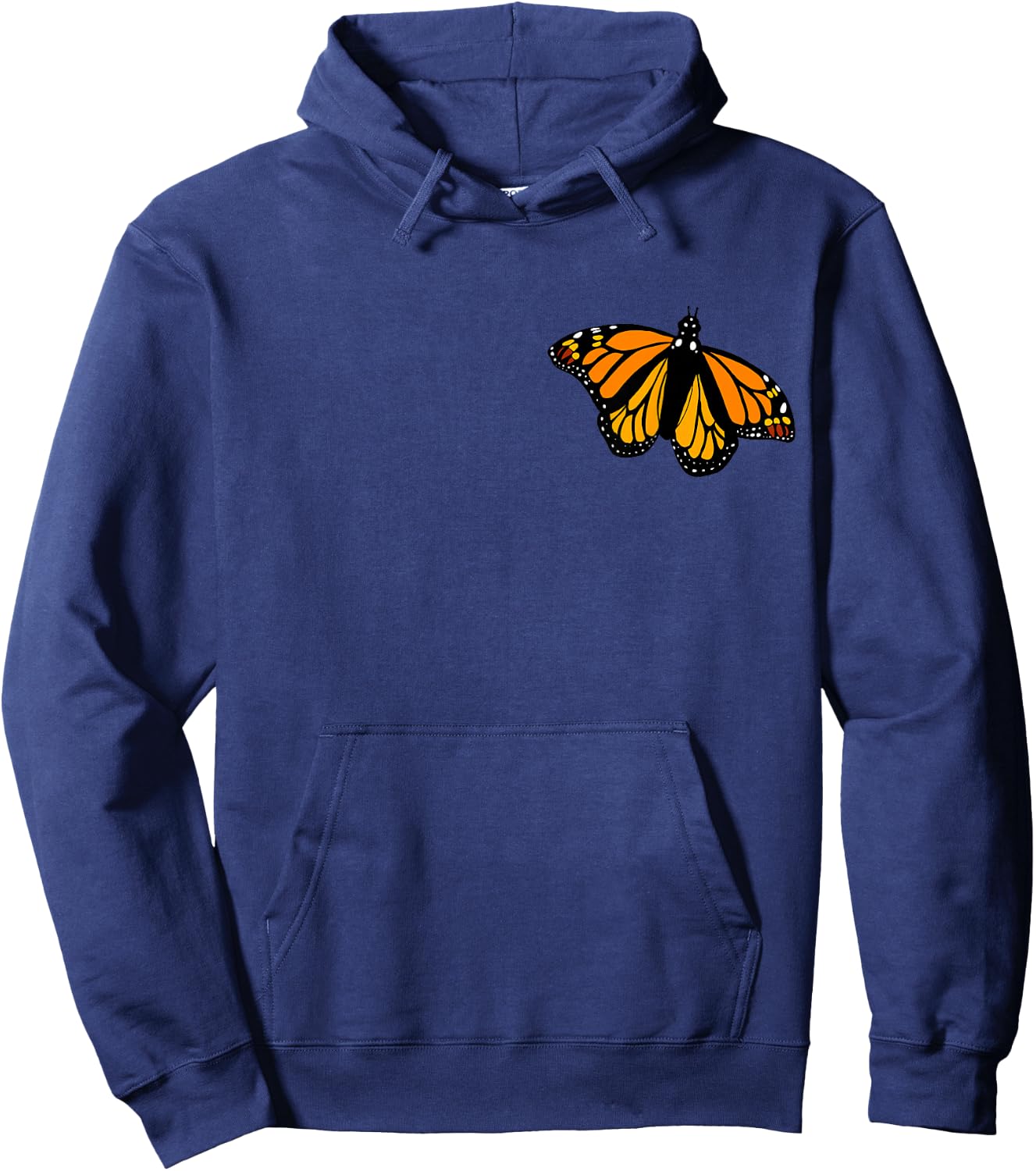 Monarch Butterfly Pocket Shirt by Milkweed Mavens Nature Hoodie - Hoodie | Navy