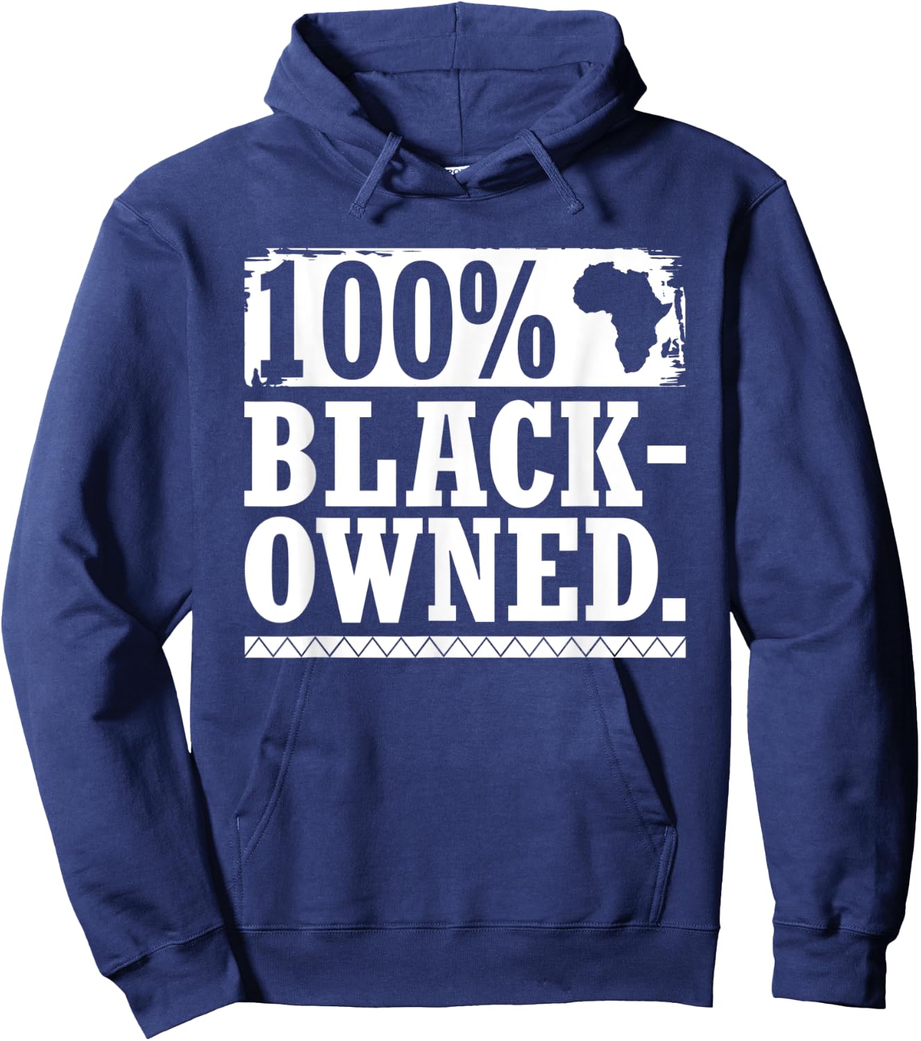 100 Percent Black-Owned Business Enthusiast African Pride Hoodie - Hoodie | Navy
