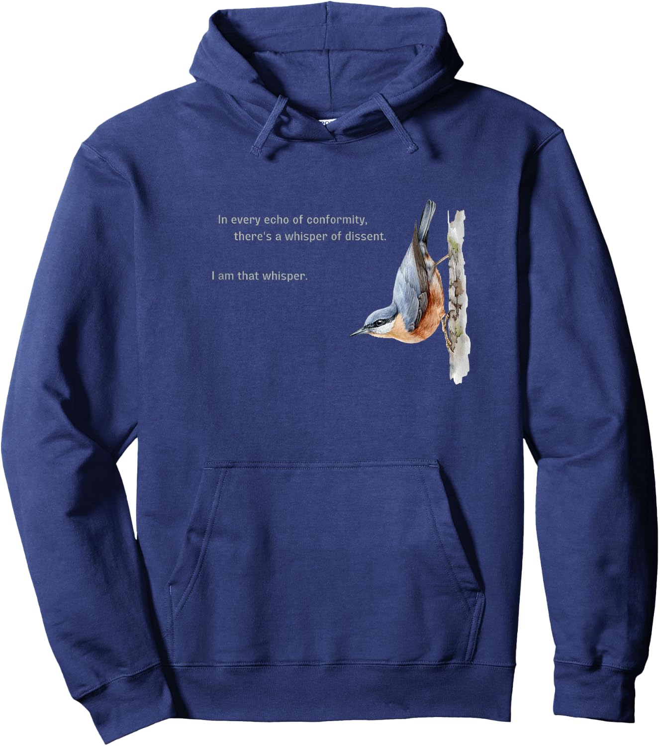 Nuthatch Whisper of Dissent Hoodie - Hoodie | Navy
