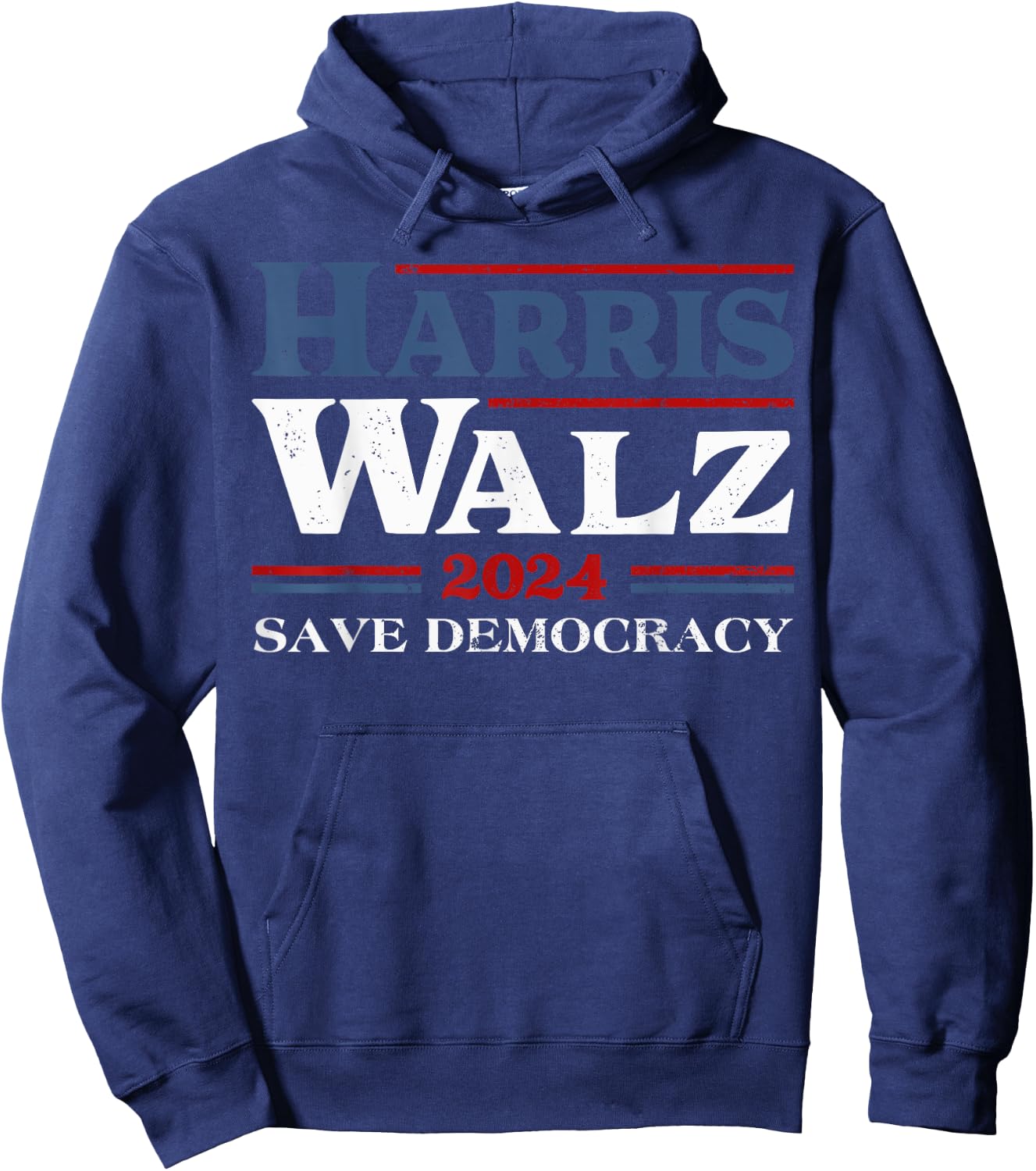Madam Kamala Harris Waltz 2024 Election Save Democracy Hoodie - Hoodie | Navy