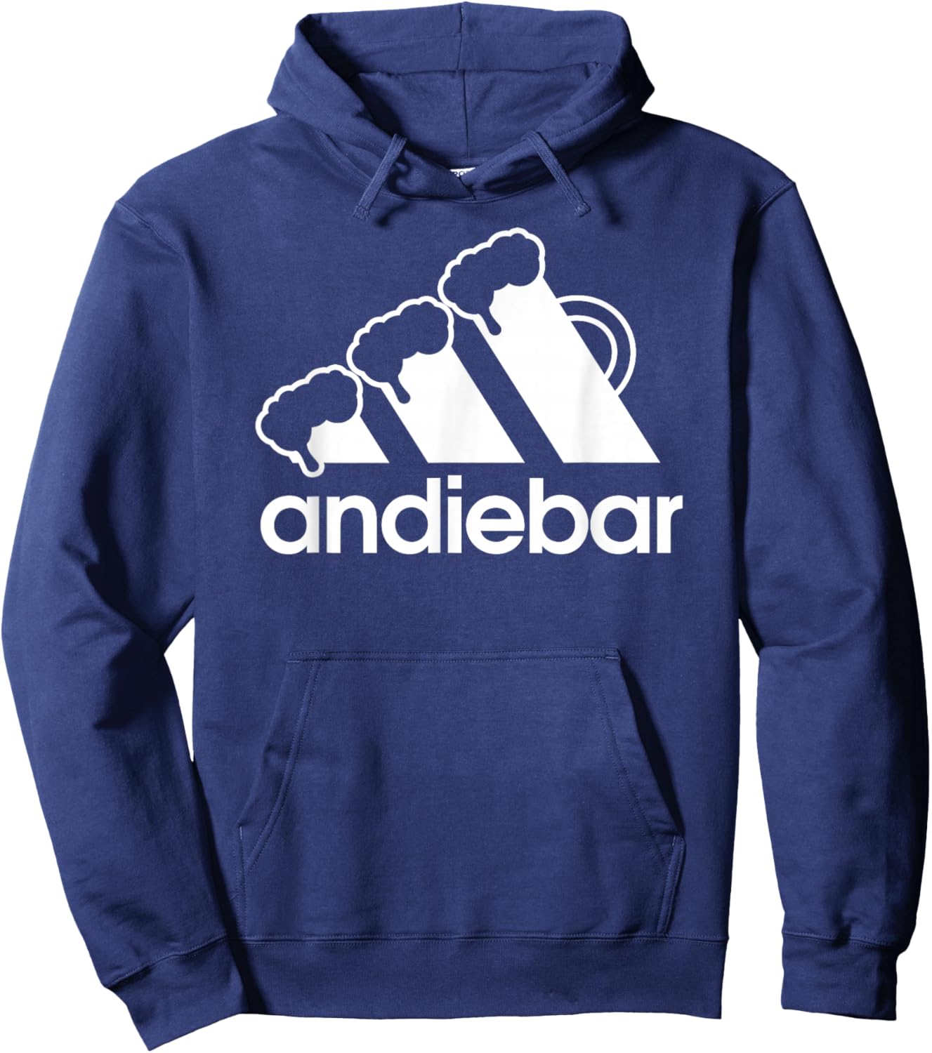 with German Text "An die Bar - Lecker Bierchen" [German Language], black Hoodie - Hoodie | Navy
