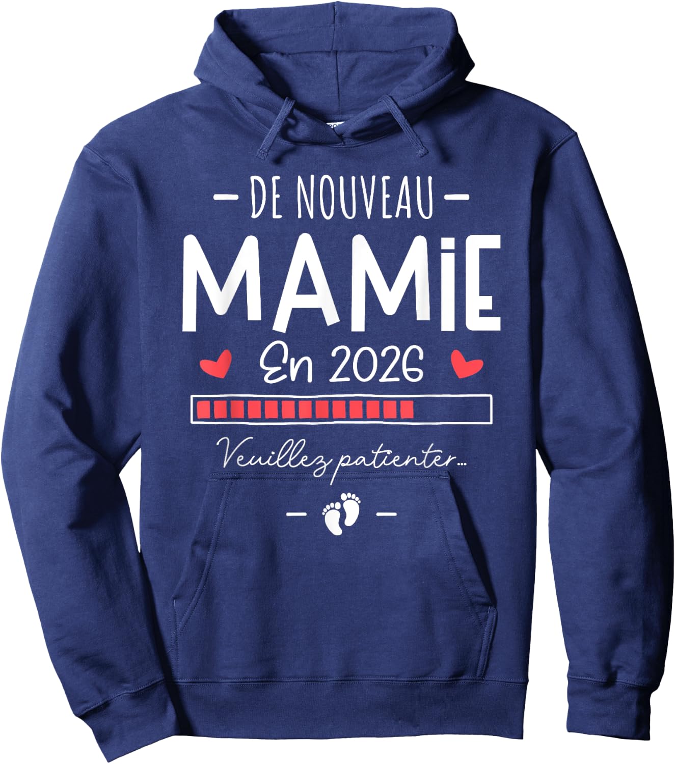 New Granny 2026 - Baby Announcement for the 2nd Time Hoodie - Hoodie | Navy