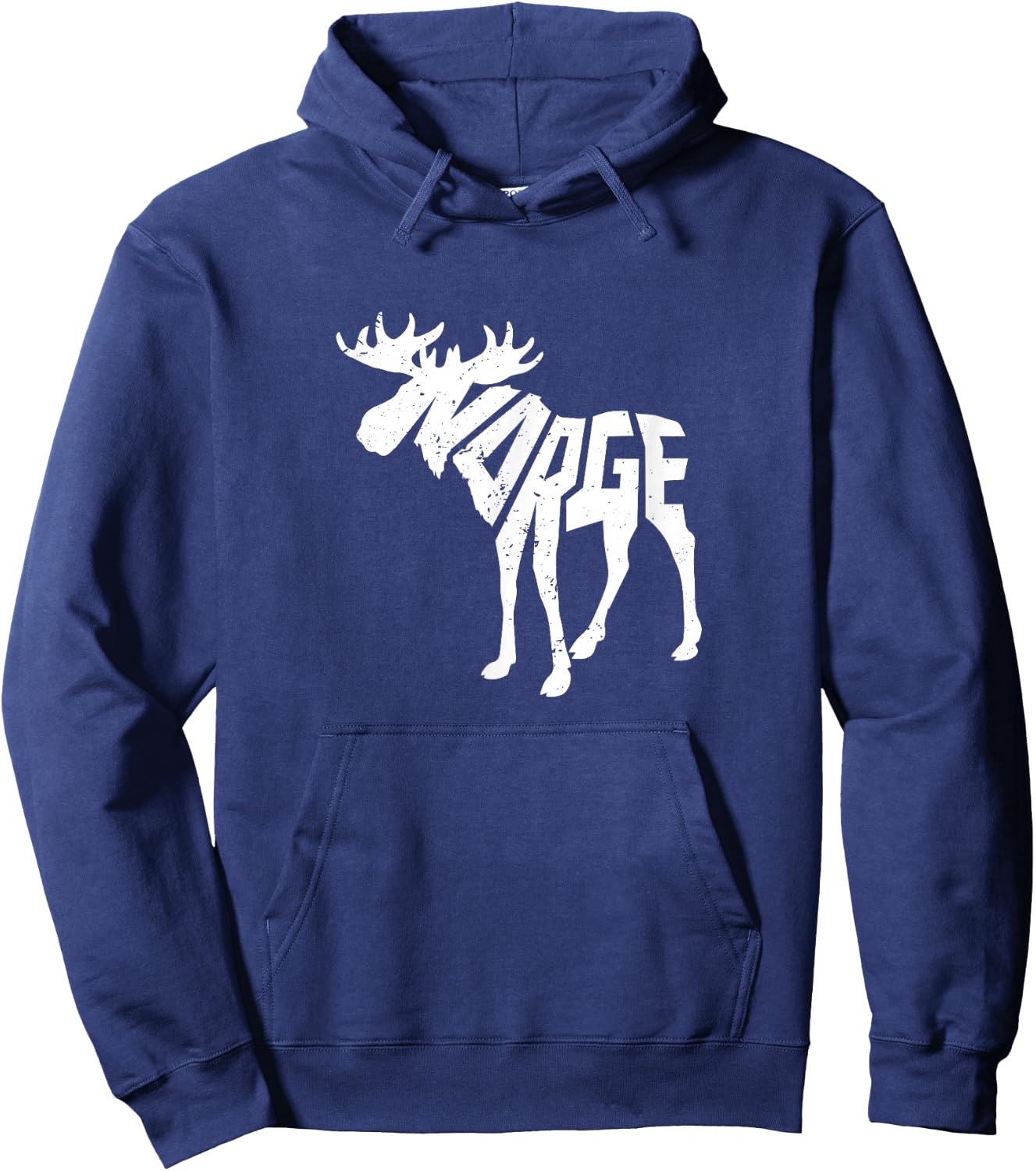 Norway Moose Word Art - Funny Norge Animal Hoodie - Hoodie | Navy