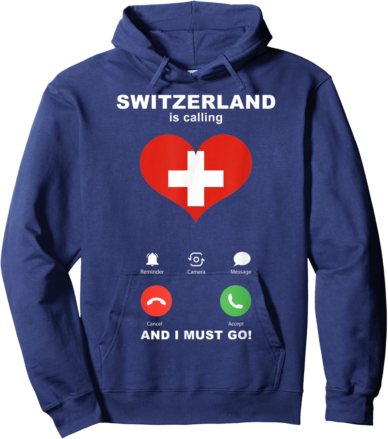 Switzerland Flag Souvenir Switzerland is calling Hoodie - Hoodie | Navy