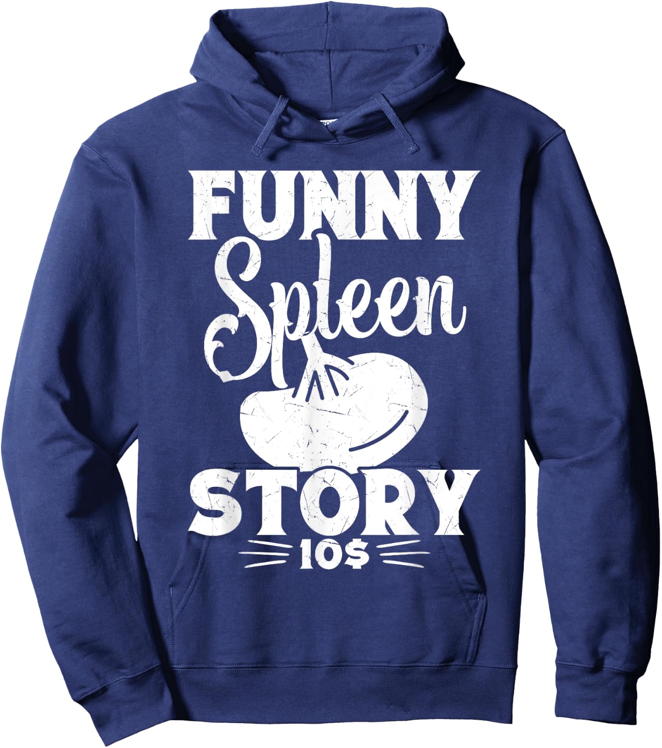 Spleen Plush Spleen Surgery Warrior Splenectomy Recovery Hoodie - Hoodie | Navy