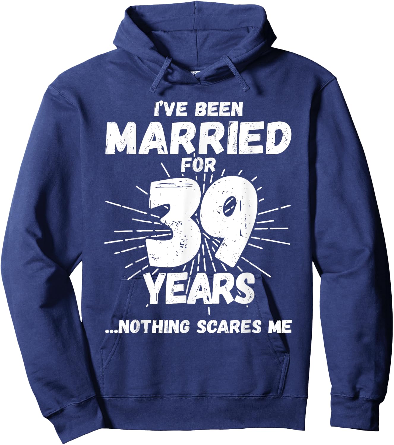 Couples Married 39 Years - Funny 39th Wedding Anniversary Hoodie - Hoodie | Navy