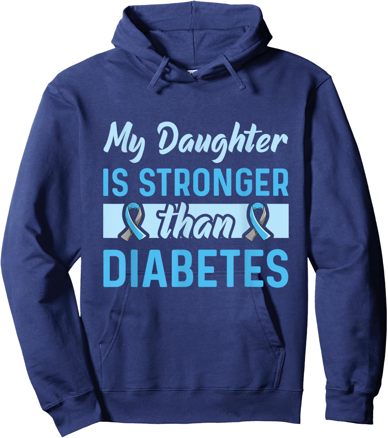 Diabetic Support Design for Parents of a Diabetic Daughter Hoodie - Hoodie | Navy