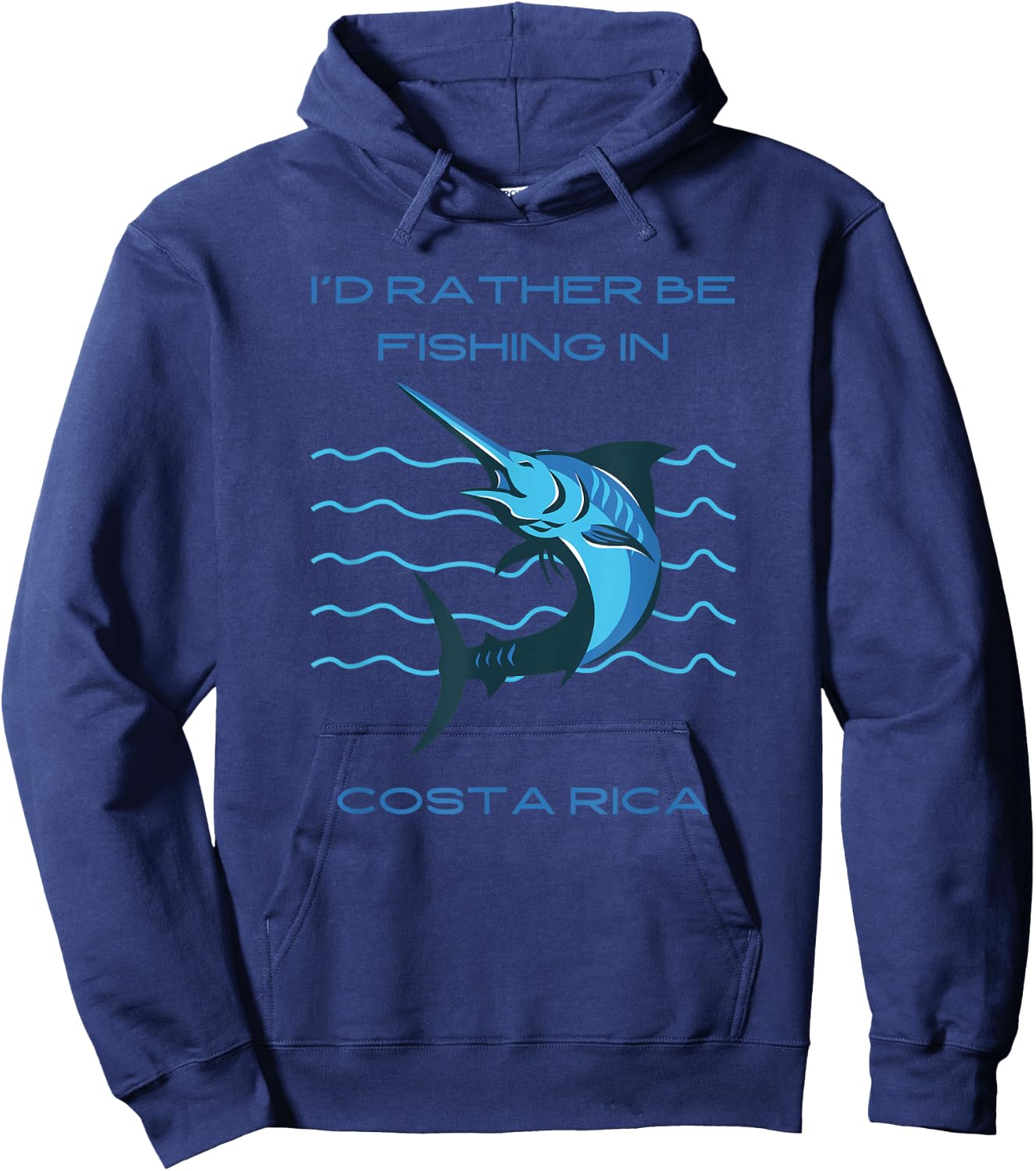 I'd Rather Be Fishing in Costa Rica Souvenir Hoodie - Hoodie | Navy