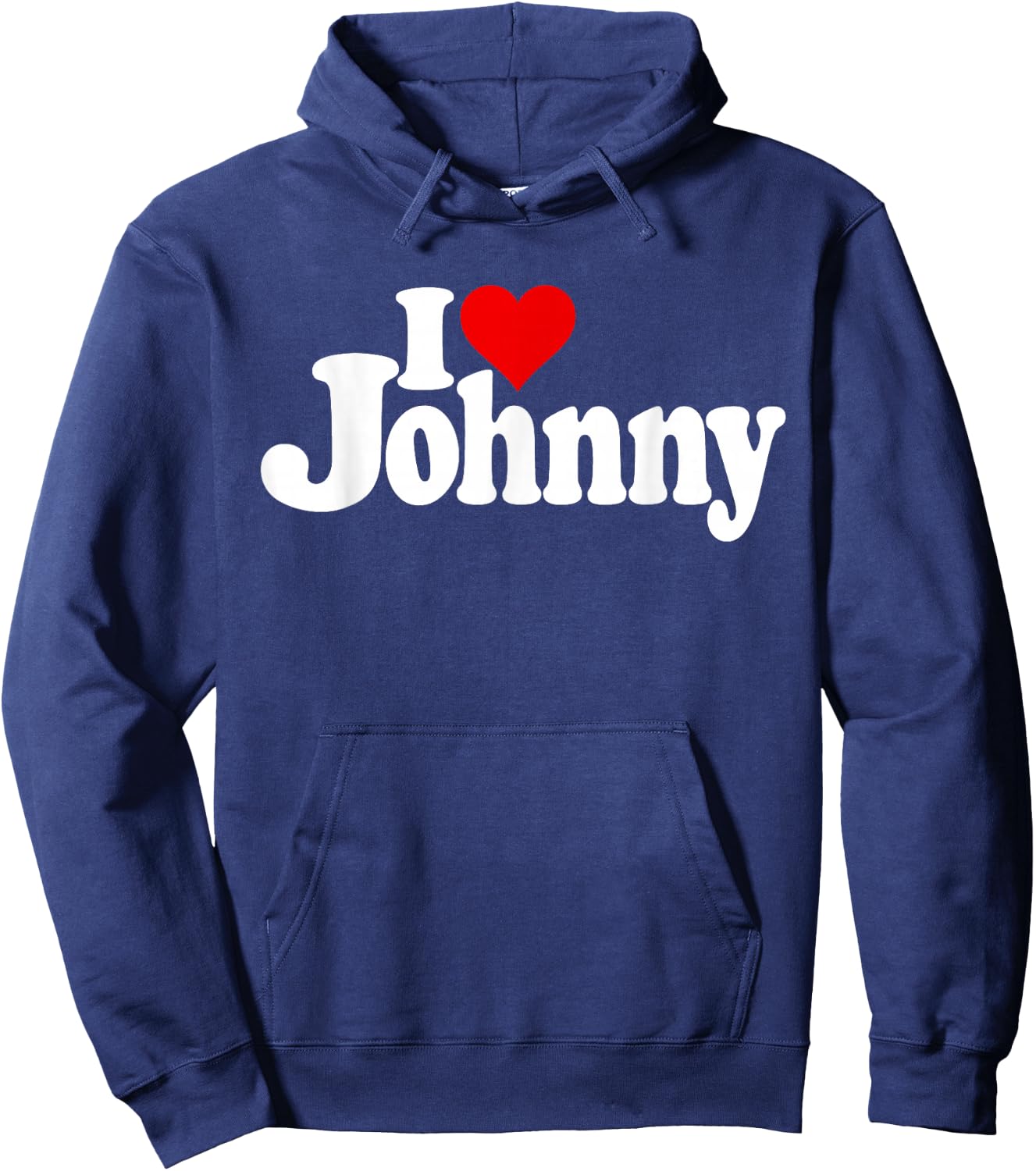 "I Love Heart Johnny Johnn" Name auf einem Hoodie - Hoodie | Navy