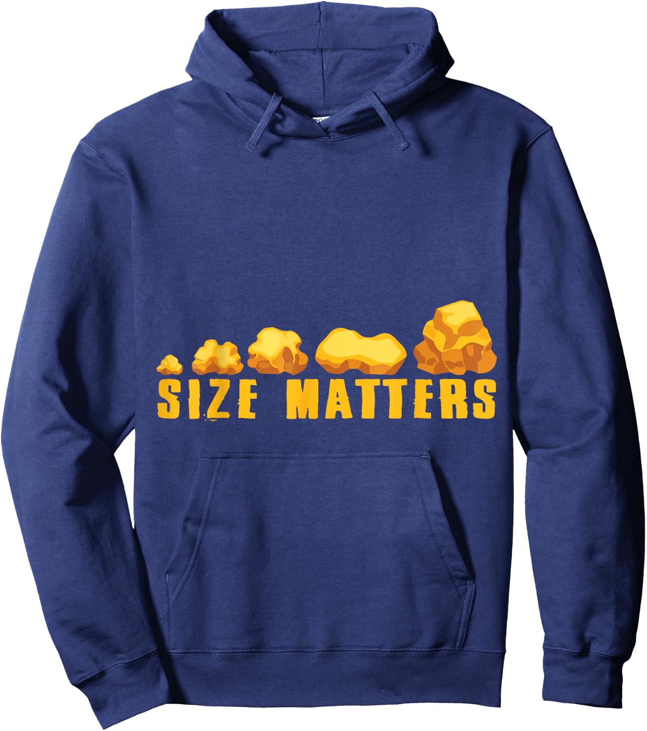 Size Matters Gold Panning Gold Miner Digger Treasure Hunting Hoodie - Hoodie | Navy