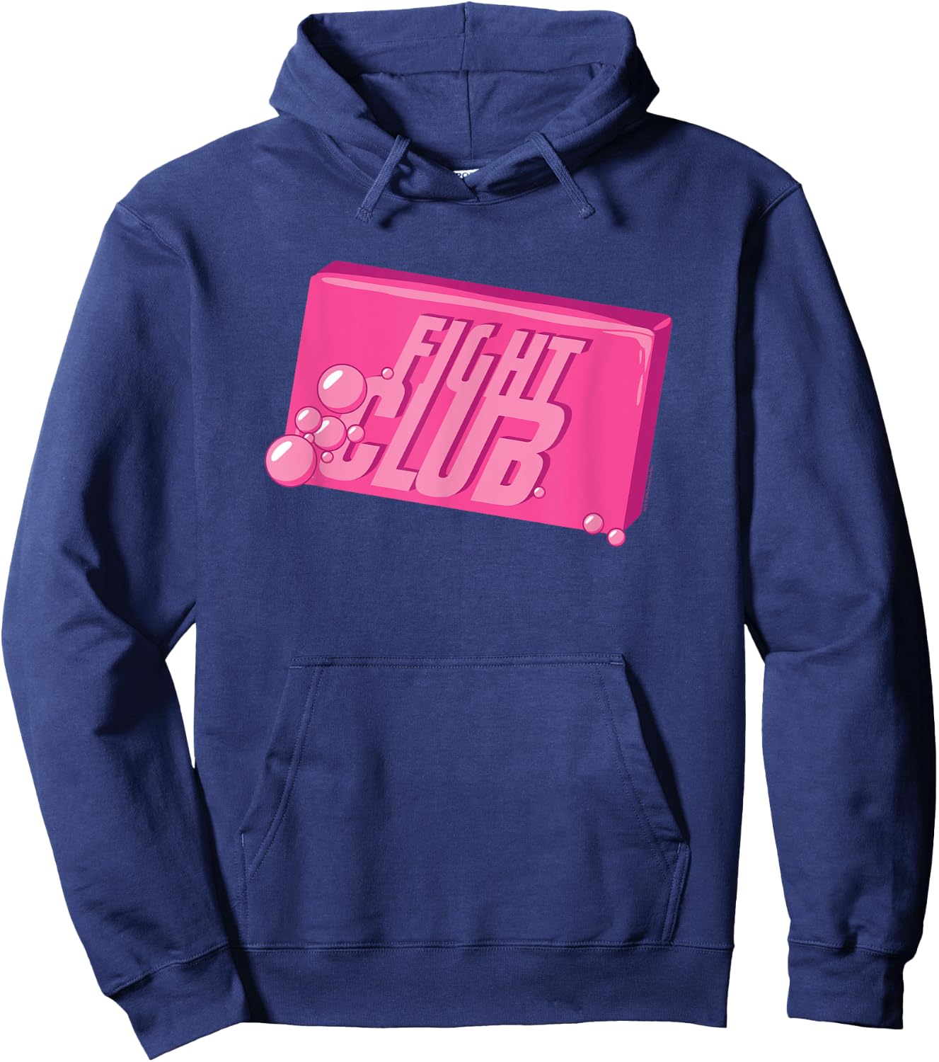 Fight Club 1999 Movie Official Illustrated Soap Film Logo , Black, S Hoodie - Hoodie | Navy