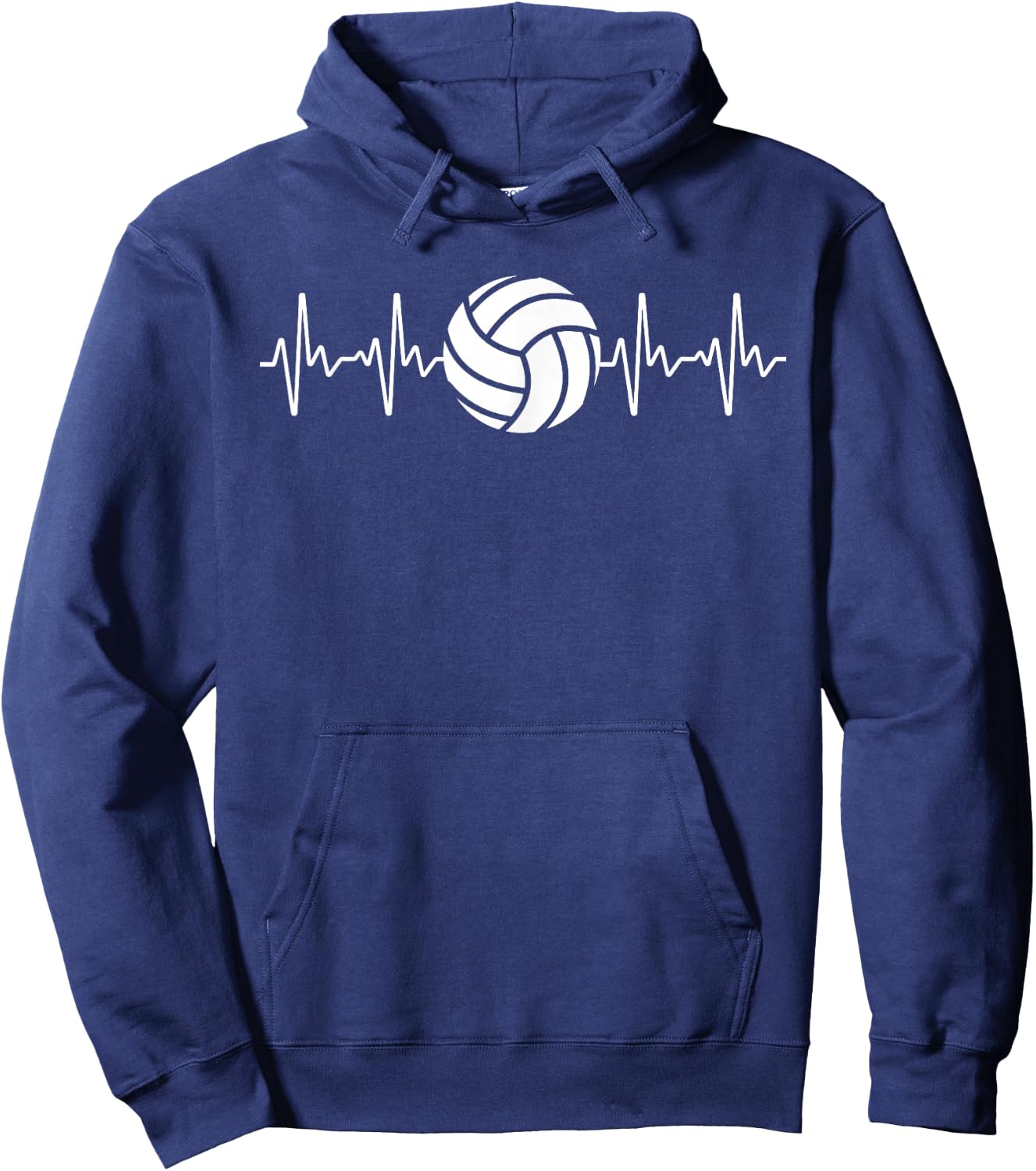 Cool Volleyball Heartbeat Design Men Women Volleyball Coach Small Hoodie - Hoodie | Navy