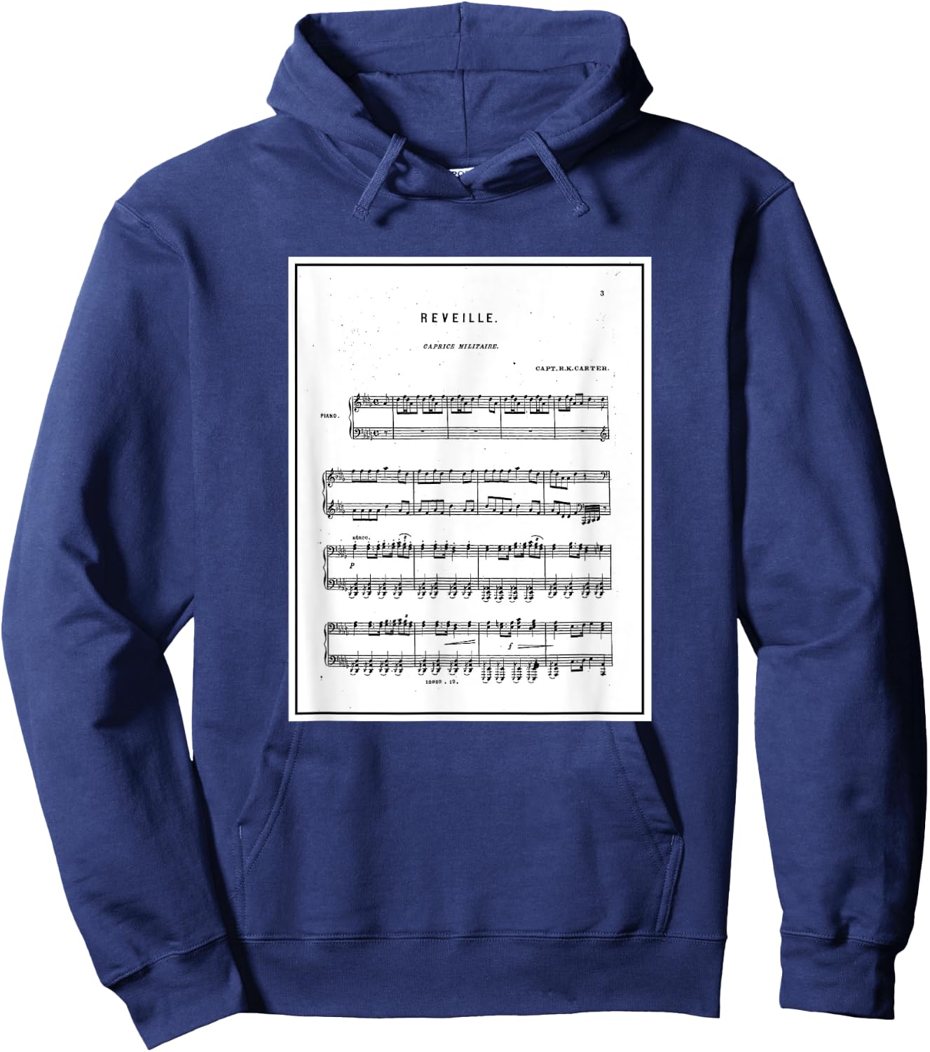 Reveille Sheet Music Hoodie - Hoodie | Navy