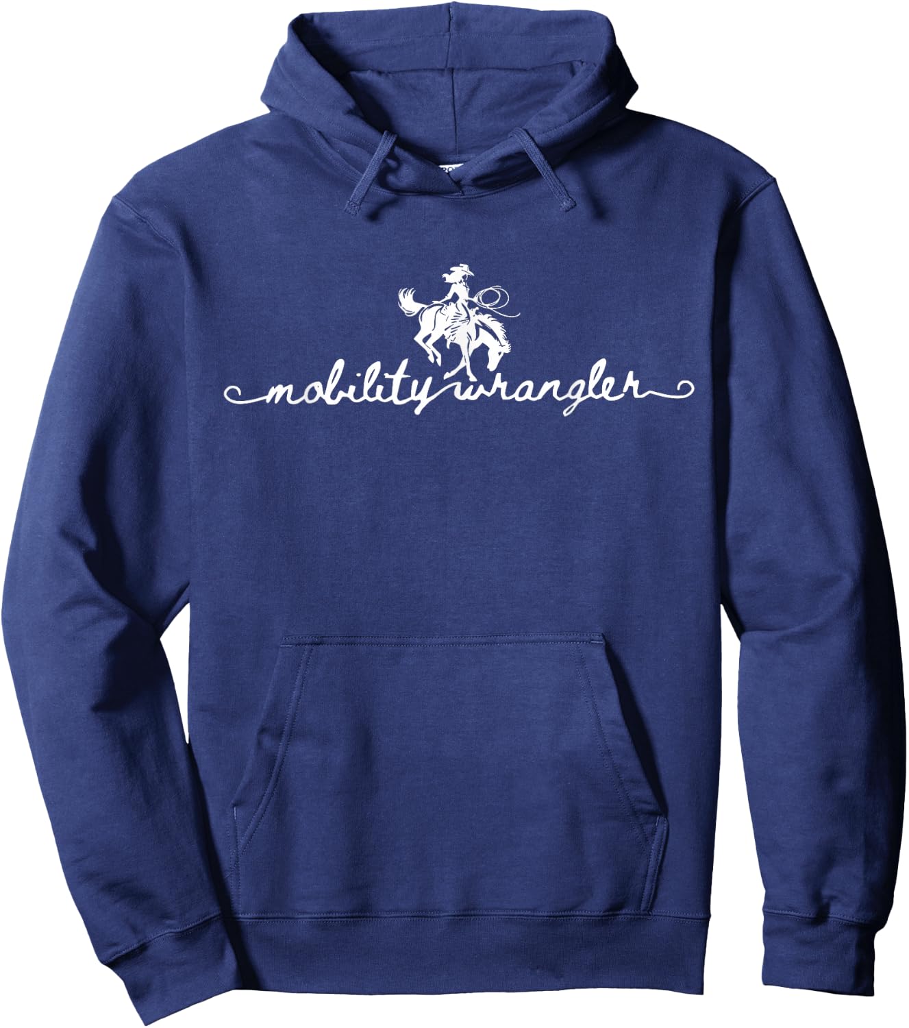 Mobility Wrangler Physical Therapy DPT PT PTA Western Cowboy Hoodie - Hoodie | Navy