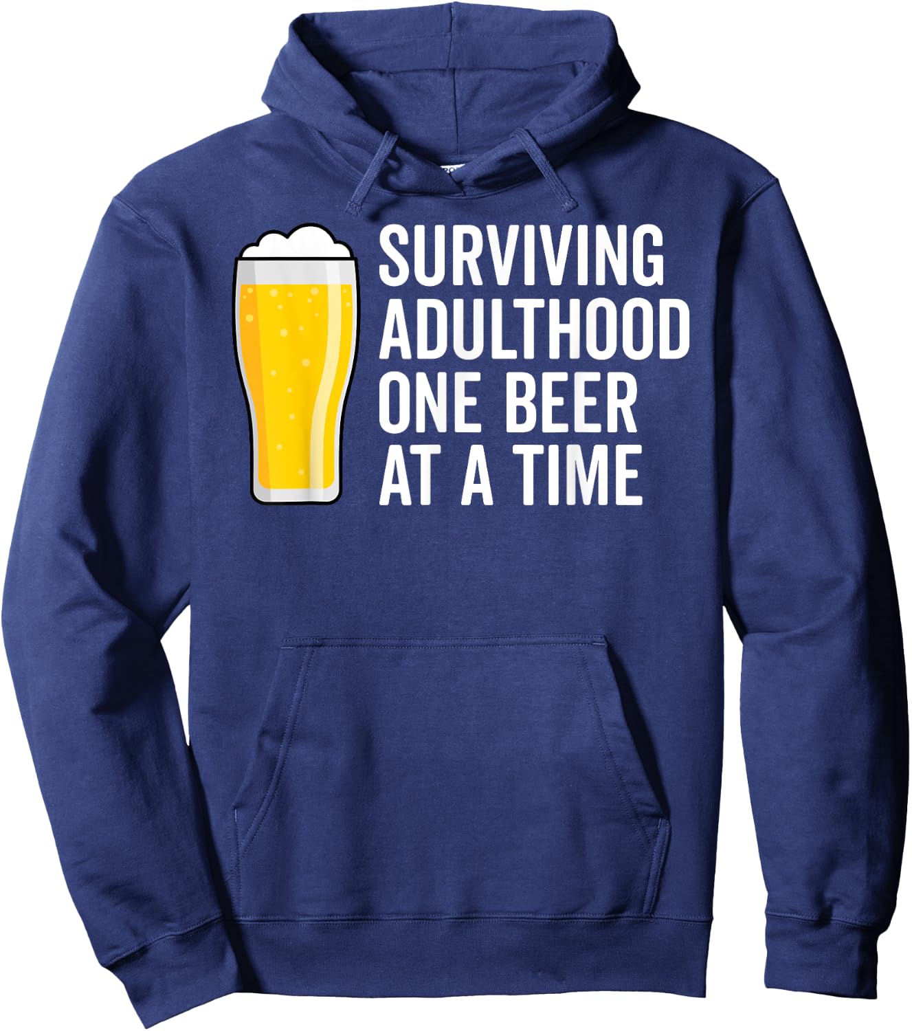 Funny Drinking Saying Beer Graphic Dad Joke Cool Adult Humor Hoodie - Hoodie | Navy