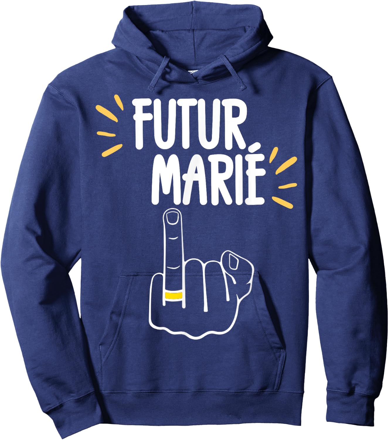 Futur Marié Enterrement Vie De Garçon EVG Humour , Black, S Hoodie - Hoodie | Navy