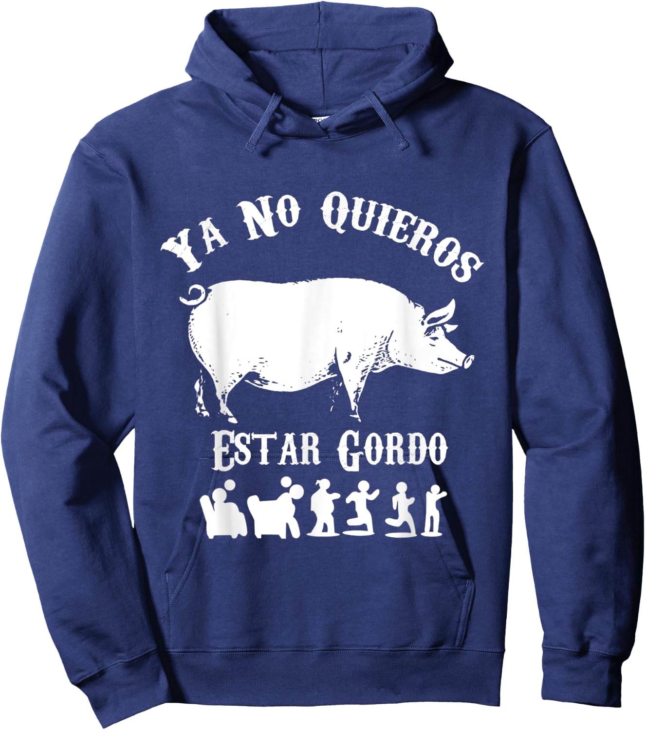 Ya No Quiero Estar Gordo Funny Workout GYM Motivation Hoodie - Hoodie | Navy