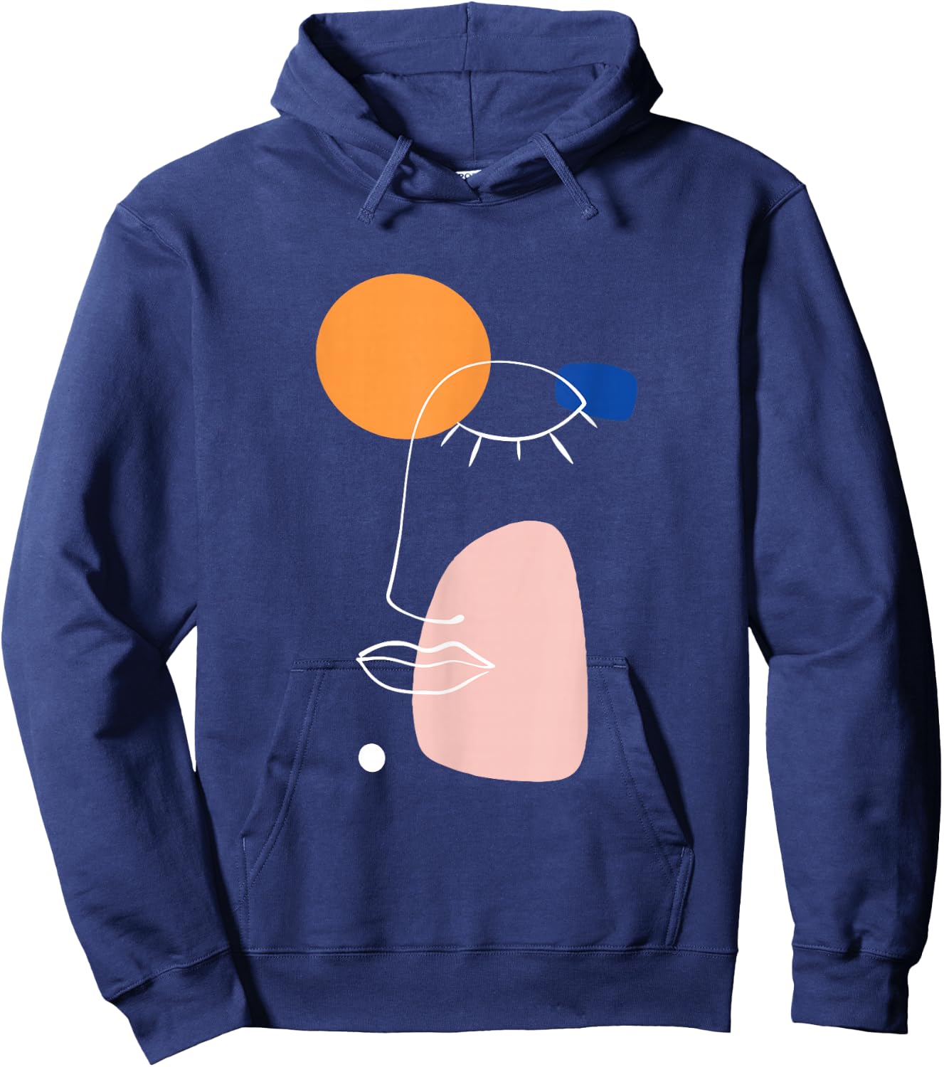 Abstract Art Face Woman Hoodie - Hoodie | Navy