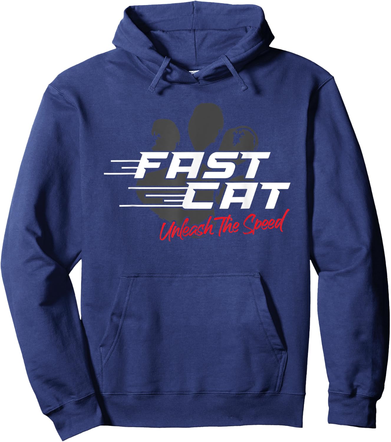 Fast Cat Dog Unleash The Speed Sport Hoodie - Hoodie | Navy