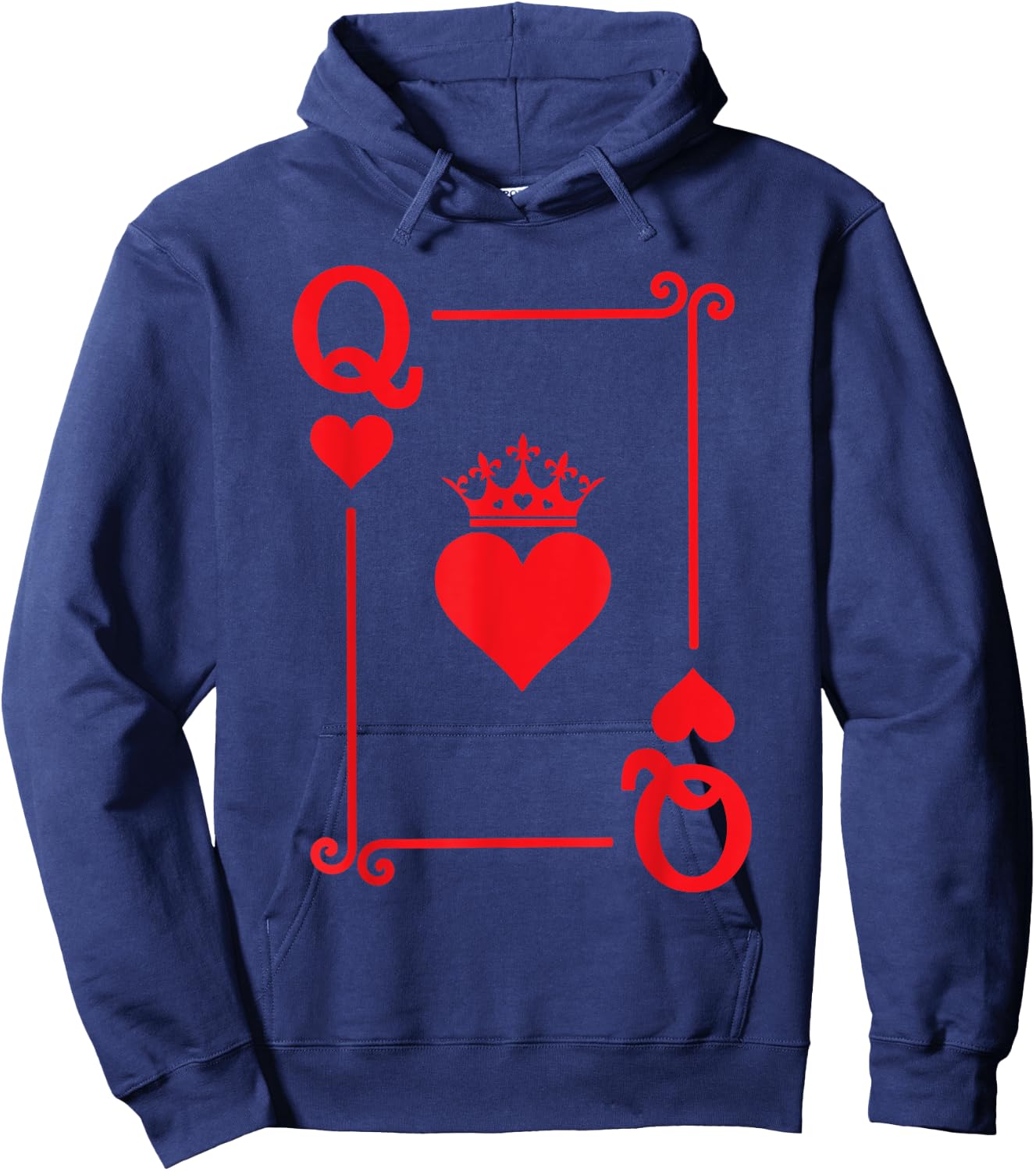 Queen Hearts Card Costume - Playing Cards - Queen of Hearts Hoodie - Hoodie | Navy