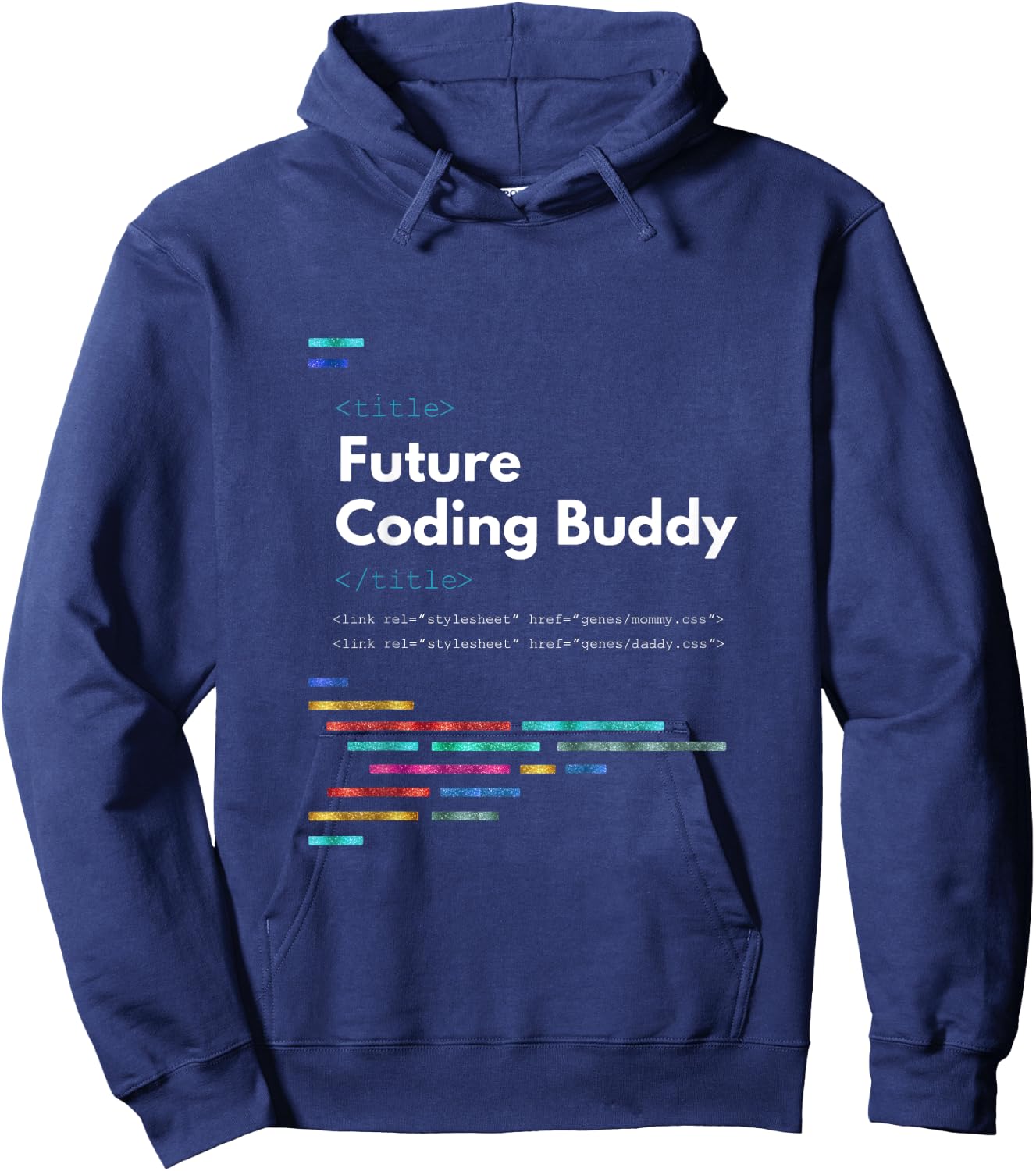 Kids Future Coding Buddy Funny Coder Software Developer Baby Hoodie - Hoodie | Navy